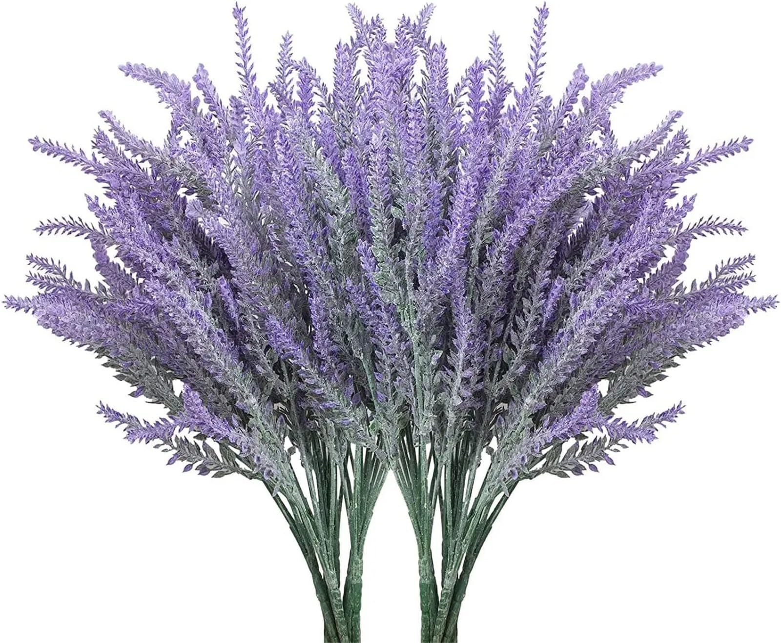 Dcrxz Artificial Flowers 10pcs Fake Flowers Lavender Flocked Plastic Faux Flower Artificial Plants Outdoor Bundle Wedding Bouquet Indoor Home Kitchen Decor(6 yellow)