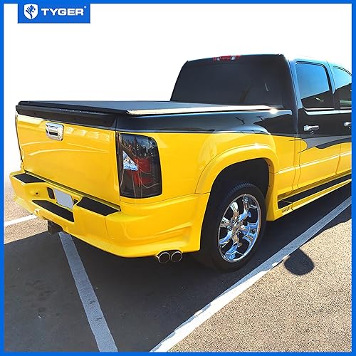 Vista 32 de Tyger Auto T3 - Cubierta suave de triple pliegue para caja de camioneta con laterales rectos de 6 pies 6 pulgadas (78 pulgadas), color negro