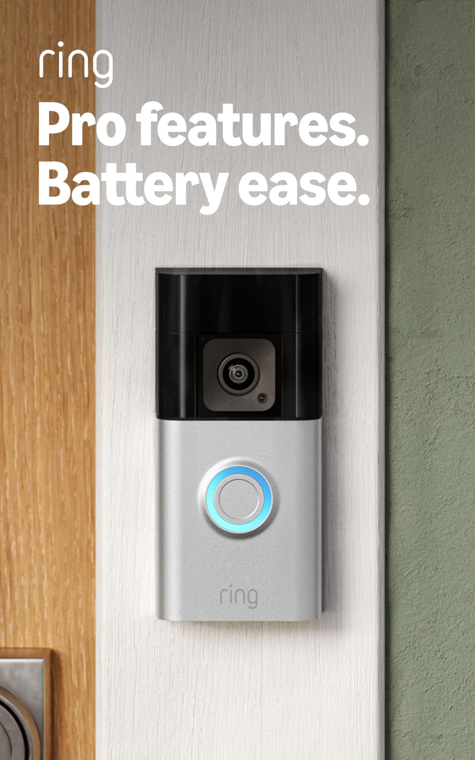 Battery Doorbell Pro, Home or business security, Two-Way Talk with Audio+, 3D Motion Detection, and 1536p HD+ Head-to-Toe Video