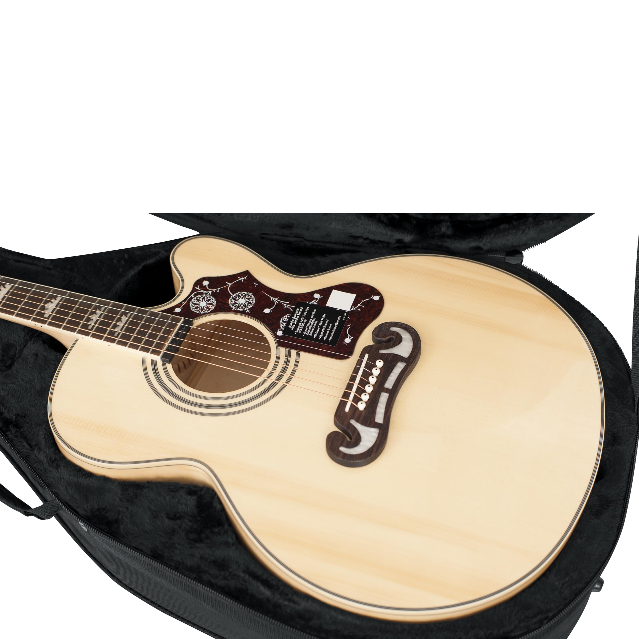 Gator sztywne sztywne etui z pianki EPS, lekkie etui do gitar akustycznych Jumbo