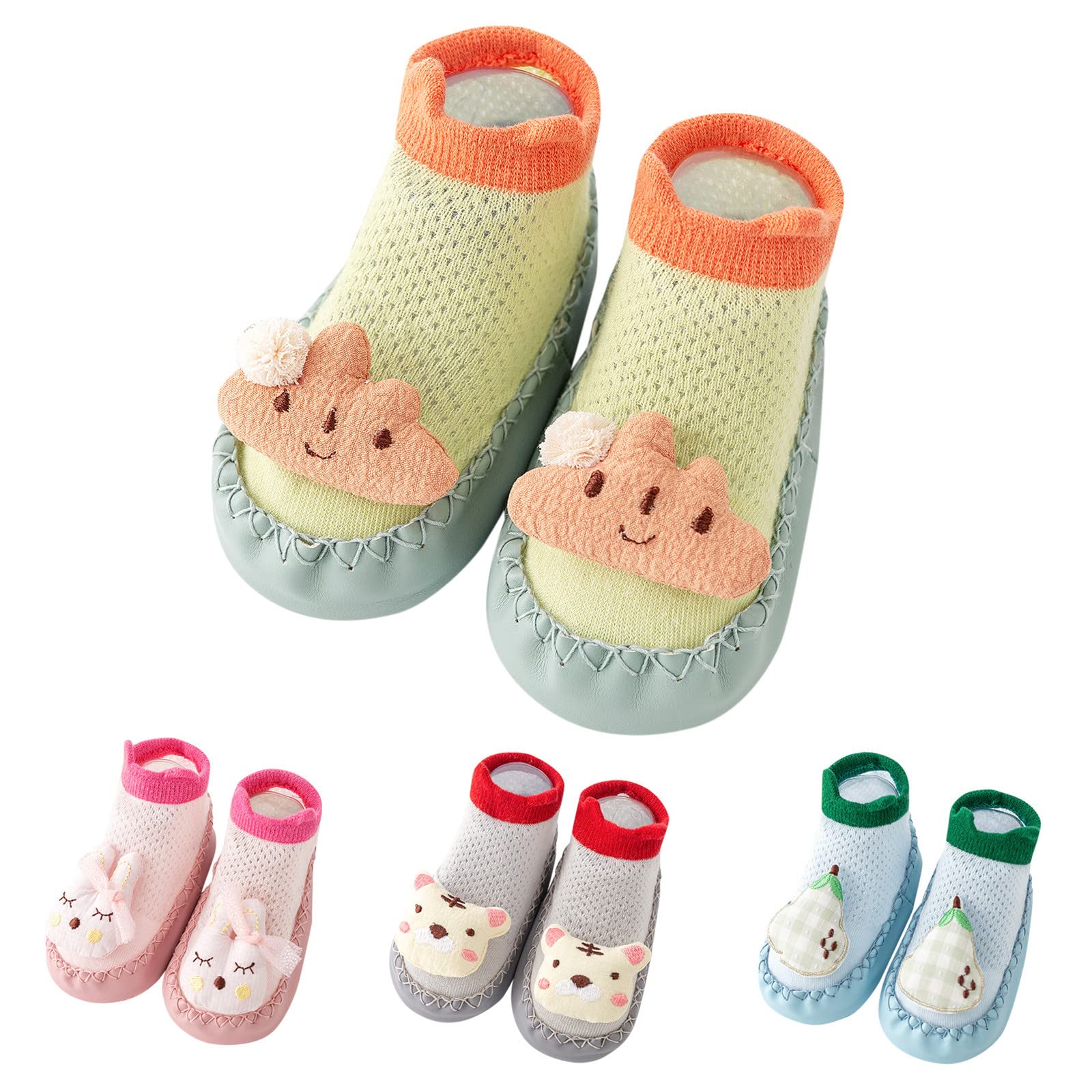 Spring and Summer Children Infant Toddler Shoes Flat Bottom Lightweight Hollow Mesh Breathable Infant Boy Slippers (Pink, 5 Infant)