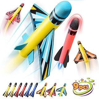 Outdoor Toys Rocket Launcher Refills Stomp Kids Toys Rocket Refills Boys Toys Age 3 4 5 6 Gifts for 5 6 7 8 Year Old Boys Girls Rocket Toys for 4-12 Year Old Boys Garden Toy Gifts