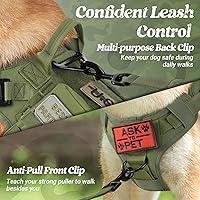 Vista 54 de rabbitgoo Tactical Dog Harness for Large, Heavy Duty Pet Harness with Handle, No-Pull Service Vest Large Breed, Adjustable Military Dog Vest for