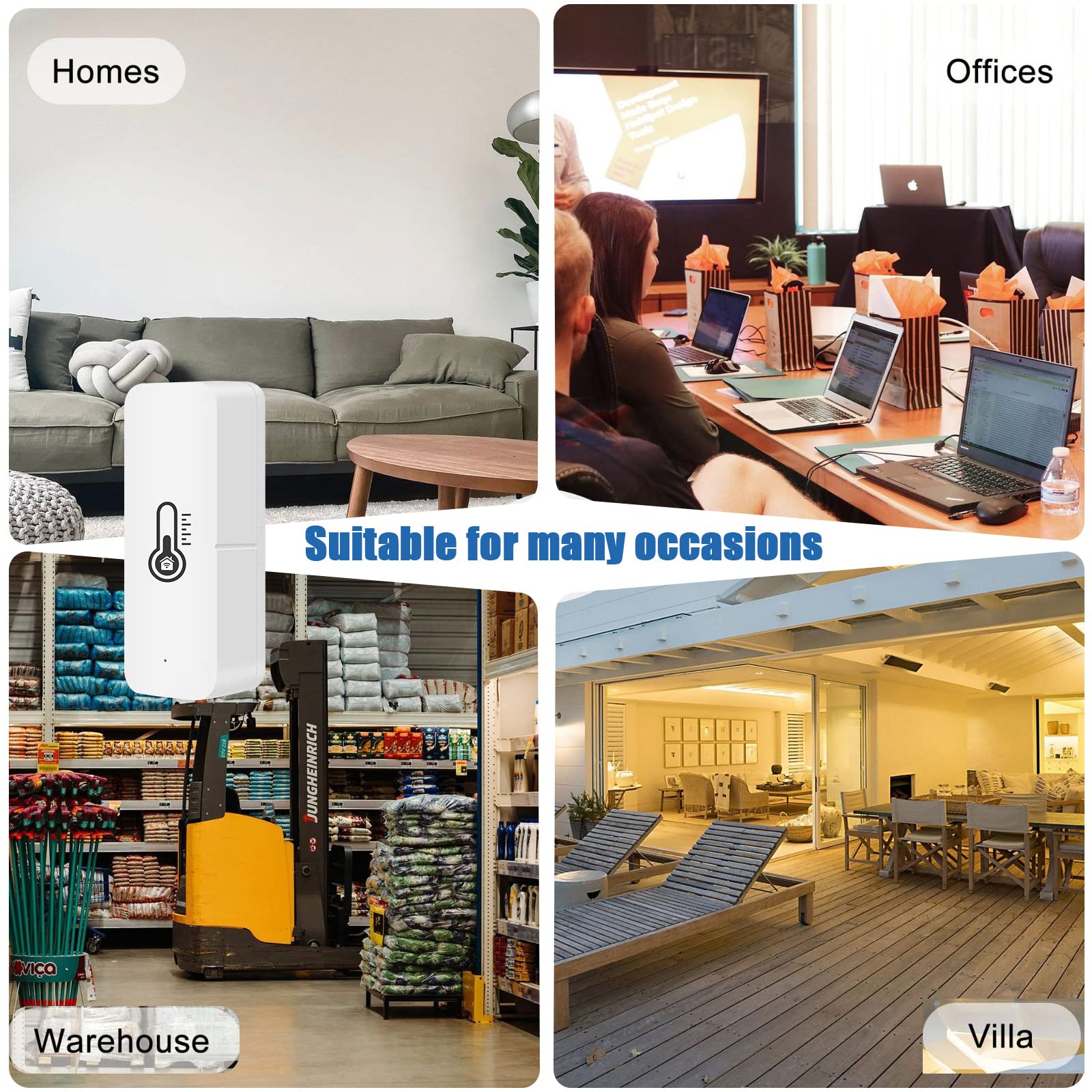Termómetro térmico con Bluetooth para interiores, higrómetro térmico con aplicación inteligente y registro de datos, termómetro de habitación, sensor de temperatura para habitación de bebé