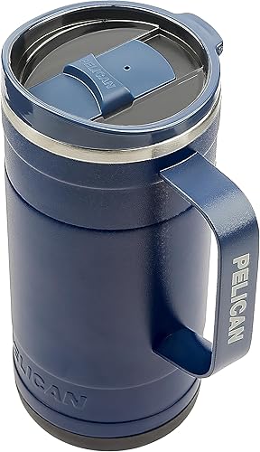 Miniatura 7 de Pelican Hydration Pelican Ridge - Vaso aislado al vacío de 18 onzas, acero inoxidable reciclado de doble pared de viaje con doble tapa, taza de café
