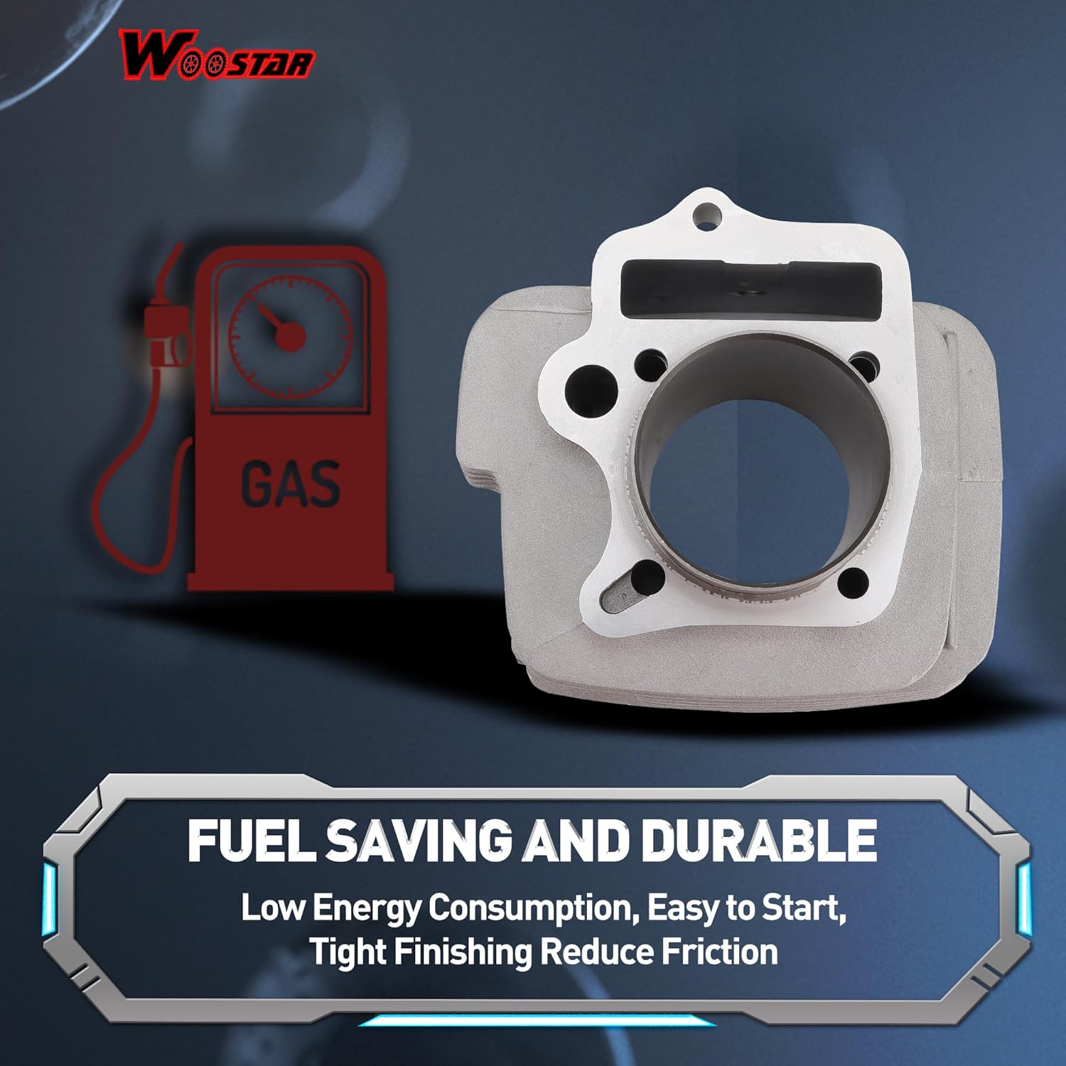 WOOSTAR 56mm Big Bore Cylinder Rebuild Kit with Piston Replacement for YinXiang 140cc Engine YX140 1P56FMJ Air Cooled Motor Dirt Pit Bike