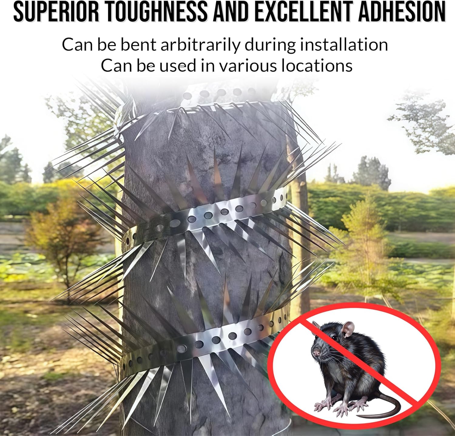 Bird Spikes,Stainless Steel Bird Spikes for Outside,Cats and Snakes Away from Gardens Anti Climb Spikes for Garden Fence Roof and Window (160IN)