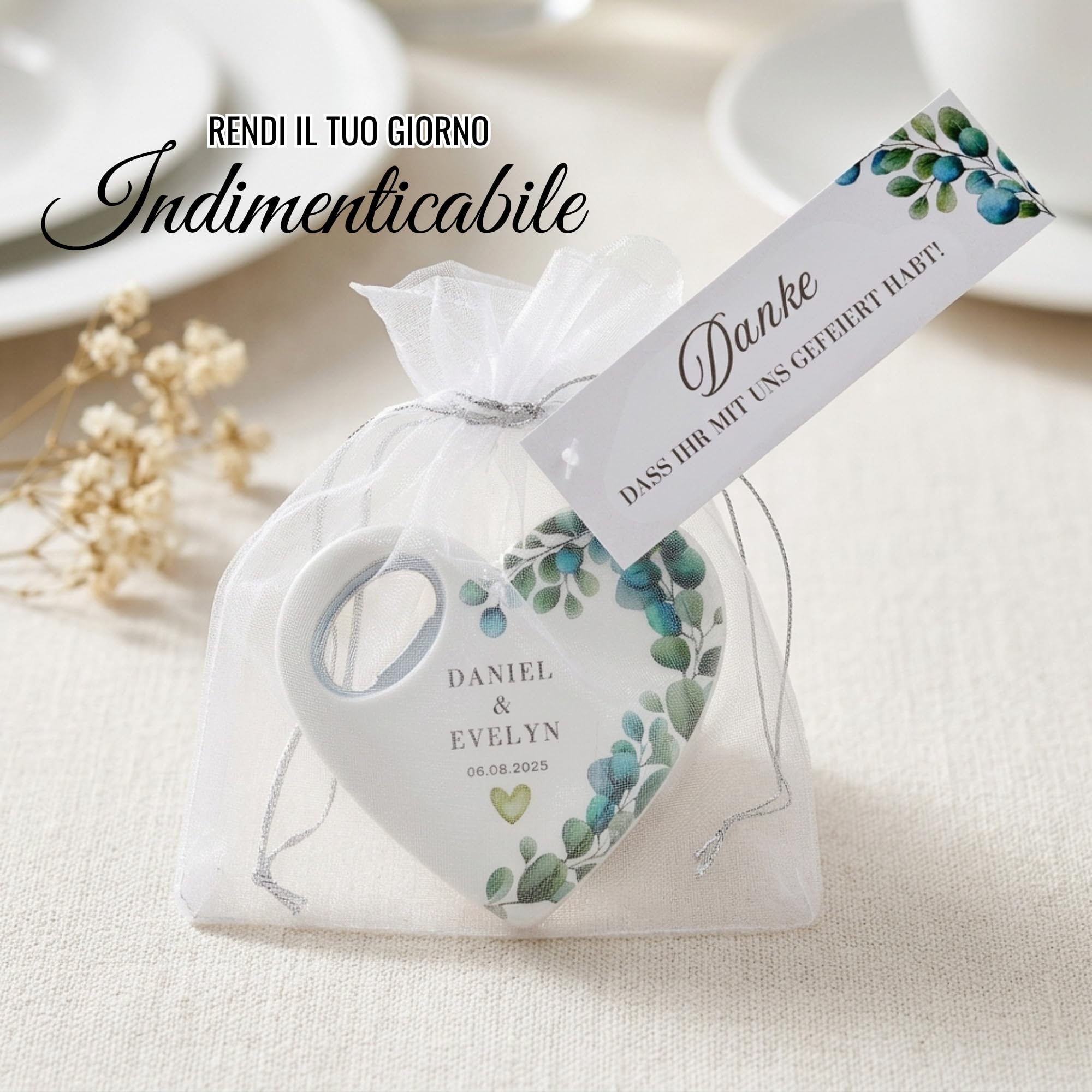 Personalisierte herzförmige Hochzeit Gastgeschenke Magnet-Flaschenöffner, individuelle Bridal-Shower Geschenke mit, Partygeschenk zur Hochzeit (Set mit 30 Stück)