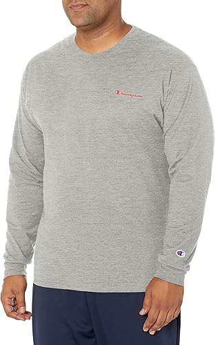 Champion Camiseta de manga larga para hombre, camiseta clásica para hombre (regular o grande y alto)