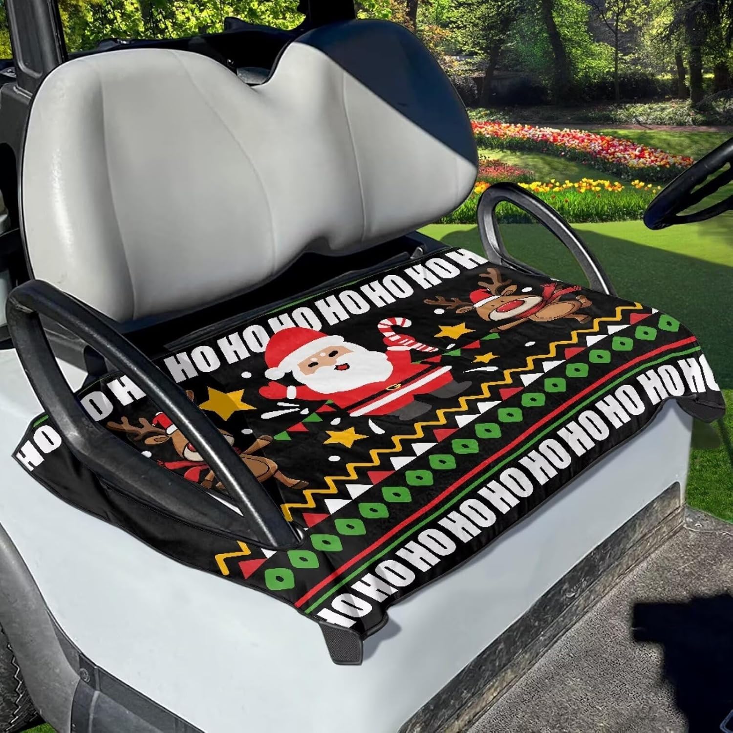 Golf Cart Seat Cover Anti-Hot Golf Cart Seat Towel & Blanket,Universal Fit All 2-Seats Golf Carts,Golf Equipment,Machine Washable