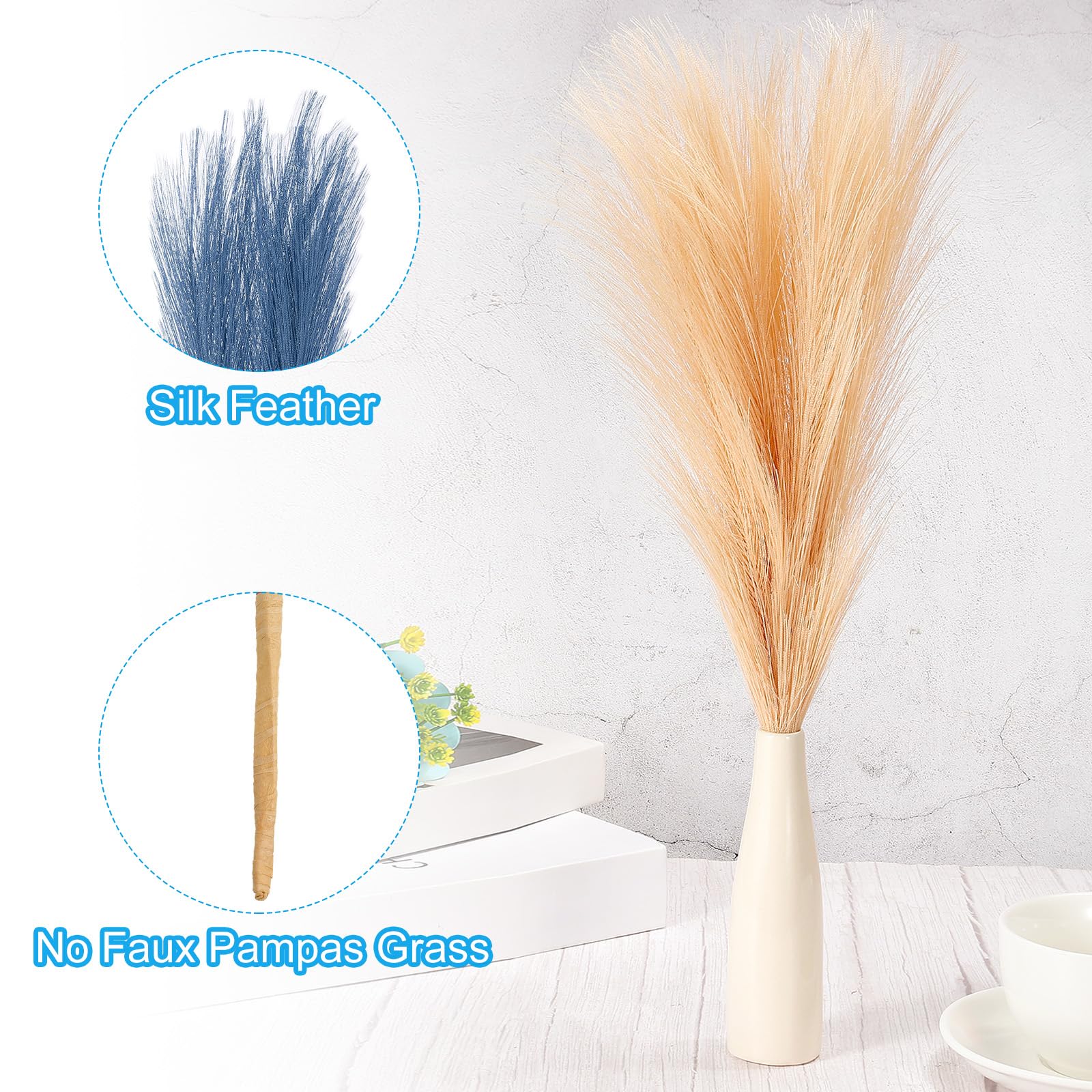 PATIKIL 17 Inch Faux Pampas Grass - Image 4