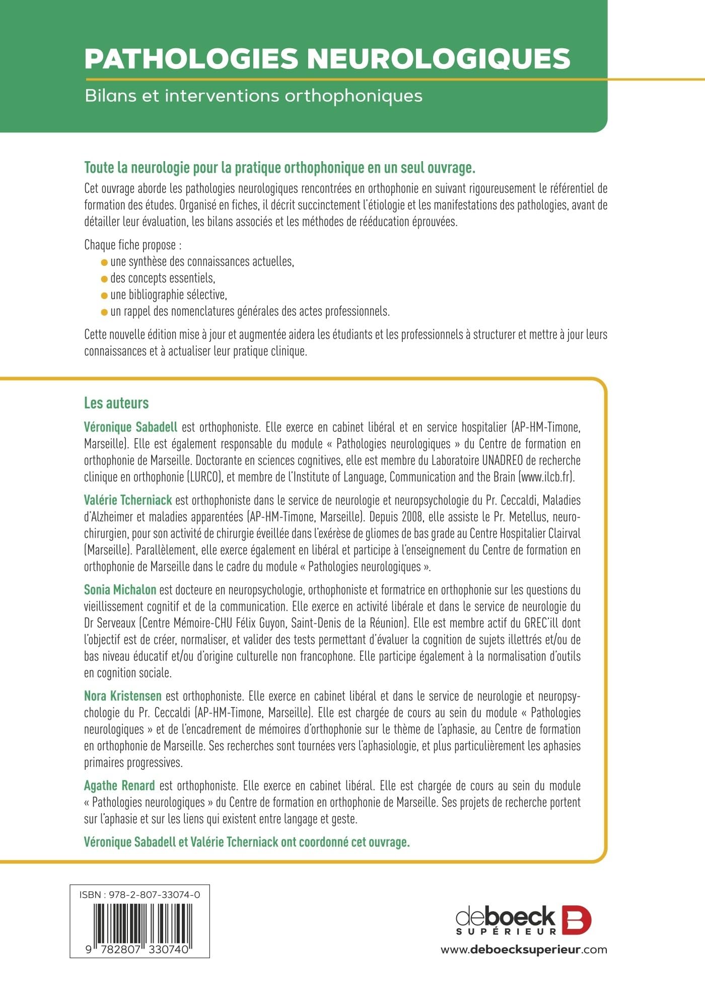 Pathologies neurologiques : bilans et interventions orthophoniques
