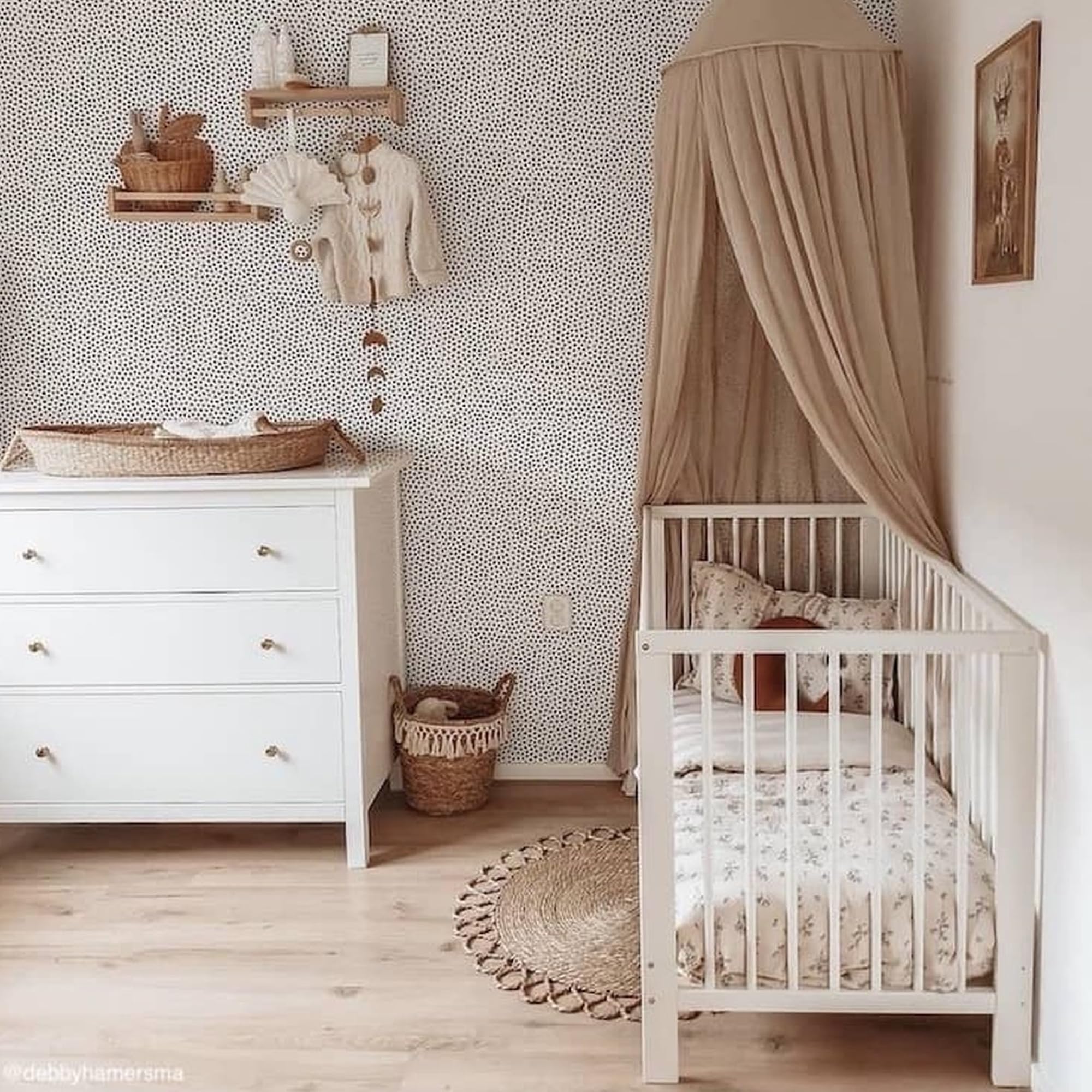 Deryan Baldacchino per cameretta dei bambini, 245 cm, in 5 colori, per bambini, per letto a baldacchino, per letto a baldacchino, per letto matrimoniale, canopy, Nougat