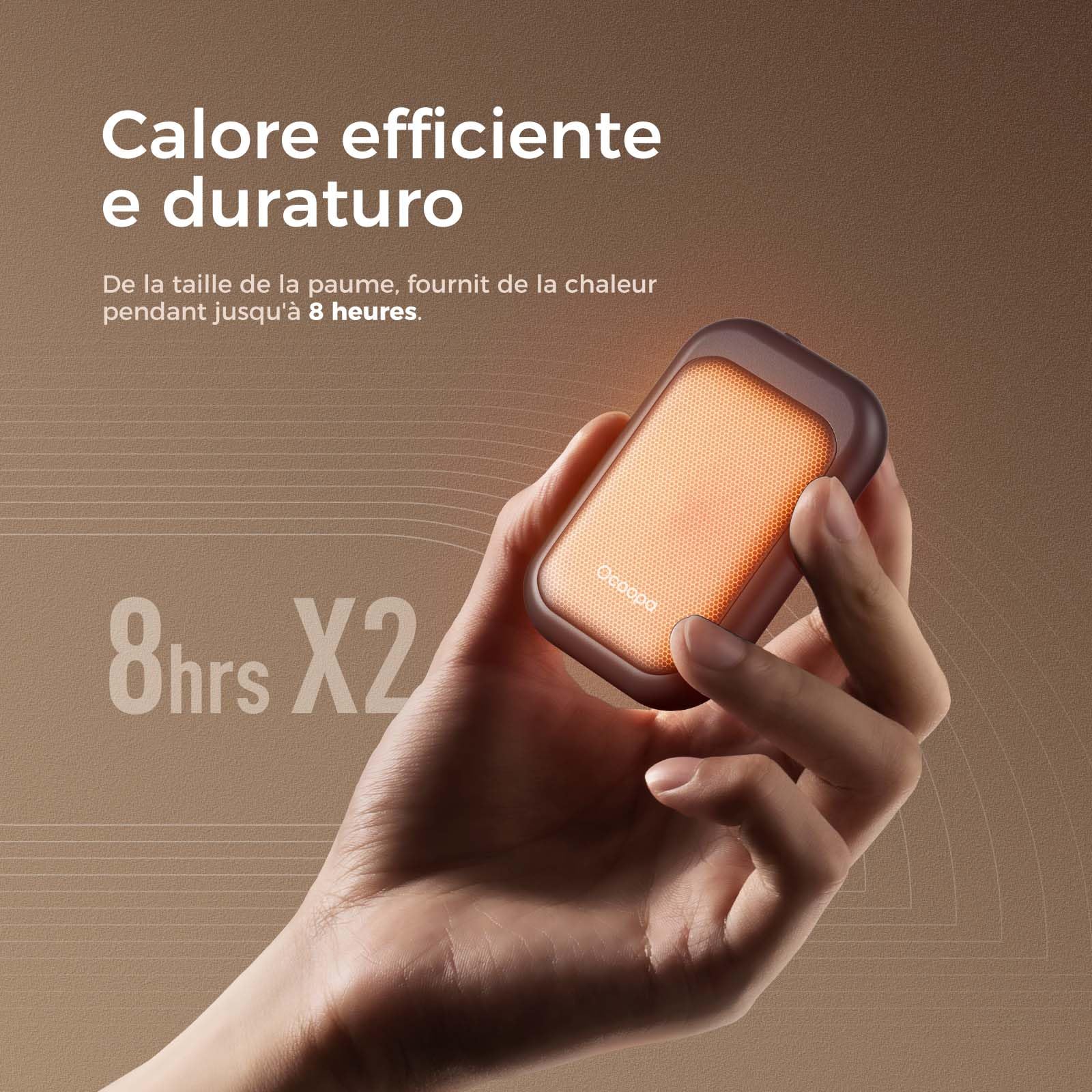 Chauffe-mains Rechargeable OCOOPA - Modèle HO1 DG - Gris Foncé - Neuf Sous Blister