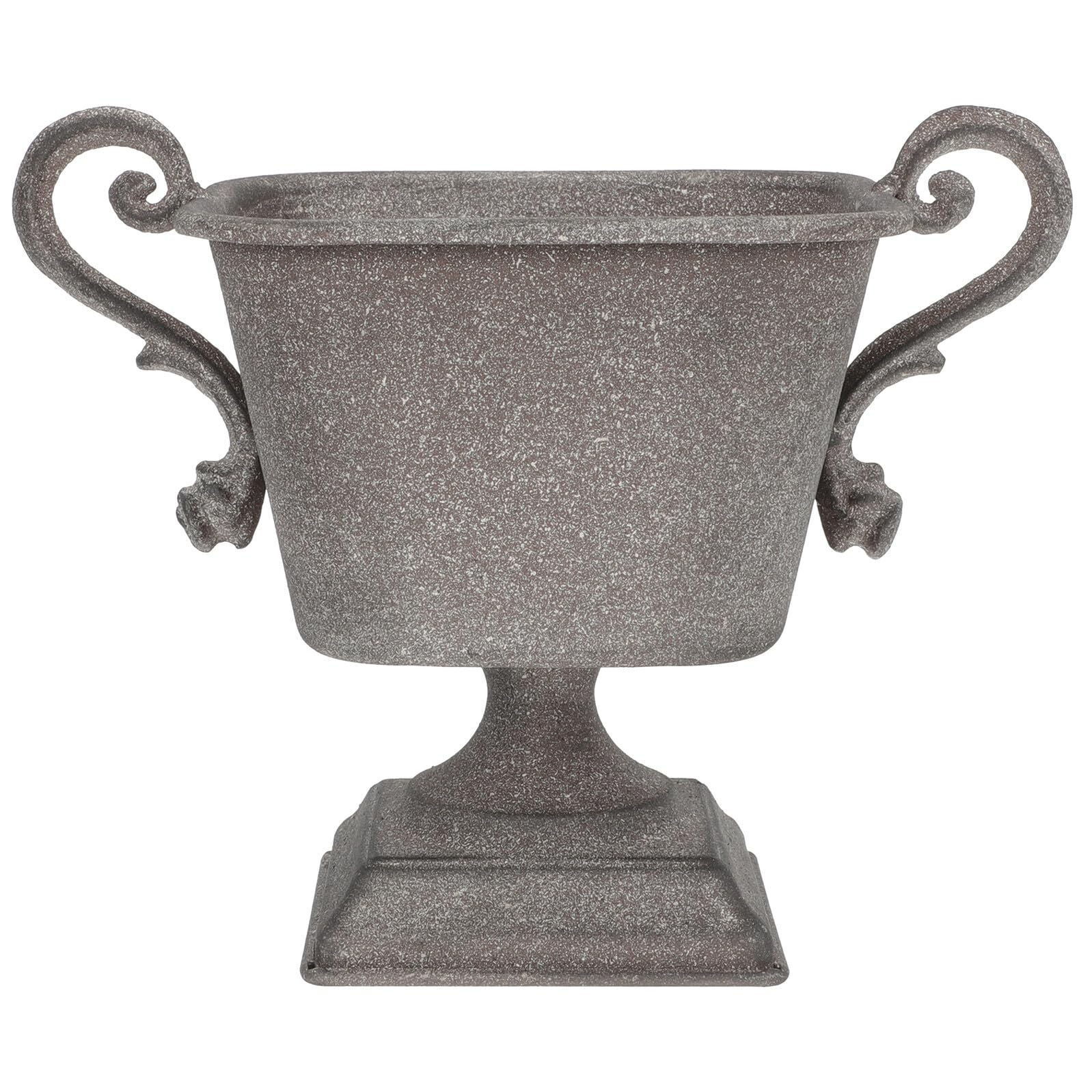 Pot de fleurs vintage en fer pour embellir un bureau triste avec du métal