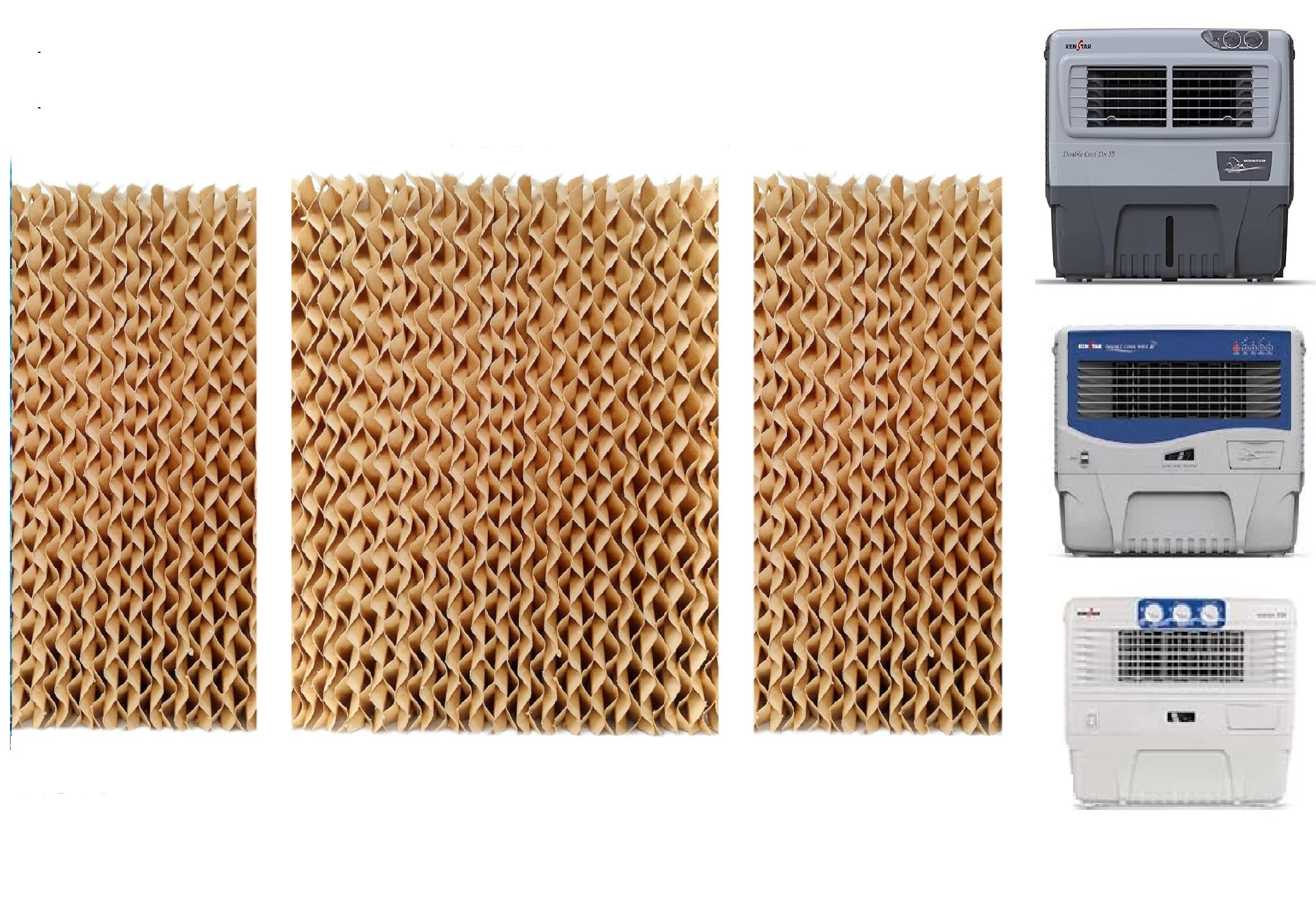 PrimeWave Honeycomb for Kenstar AusterXW 50Litre,Double Cool DX, Double Cool Wave Window Cooler, Set of 3