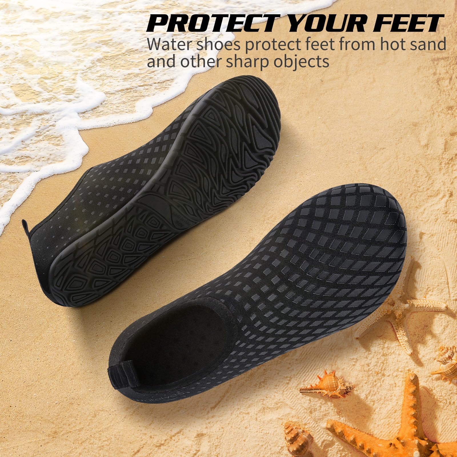 WateLves Scarpe da Scoglio Scarpette Donna Uomo Asciugatura Rapida Super Leggere Antiscivolo per Spiaggia e Snorkeling Unisex