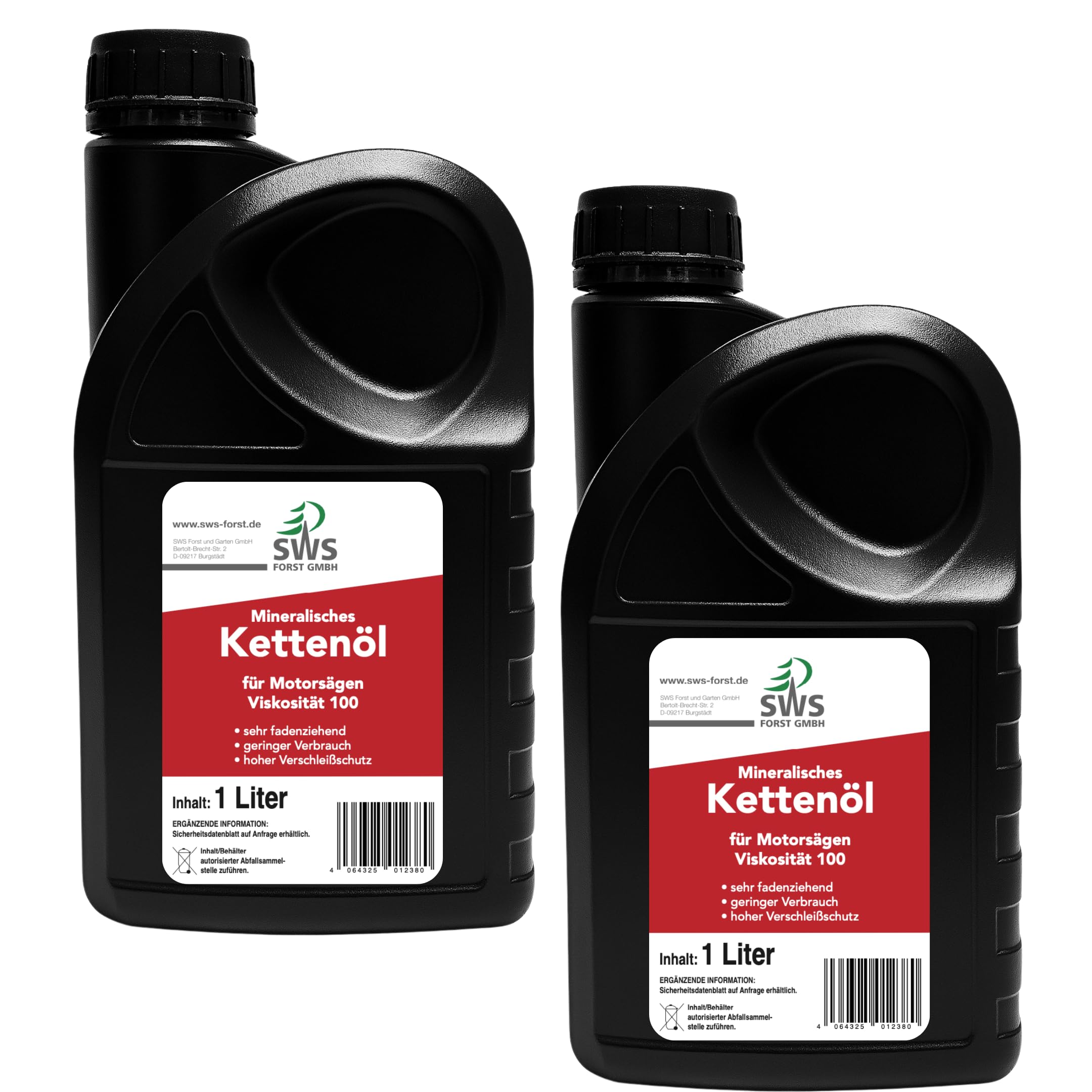 SWS Forst GmbH SUPER-OIL Kettensägenöl 2L – Hochwertiges Kettenöl für Motorsäge – Sägekettenöl mit Haftzusatz – Für Kettensäge & Führungsschiene