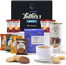 Hattie's Gifts Fathers Day Afternoon Tea Hamper – Scottish Gifts for Men – Luxury Shortbread & Biscuit Gift for Dad, Grandad or Stepdad