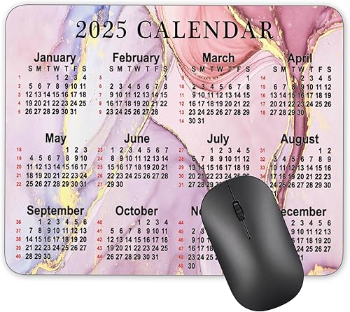 Miniatura 16 de Alfombrilla de mouse con calendario, 2026 con fondo de gota de agua, alfombrilla de mouse de goma natural, alfombrilla de mouse rectangular de