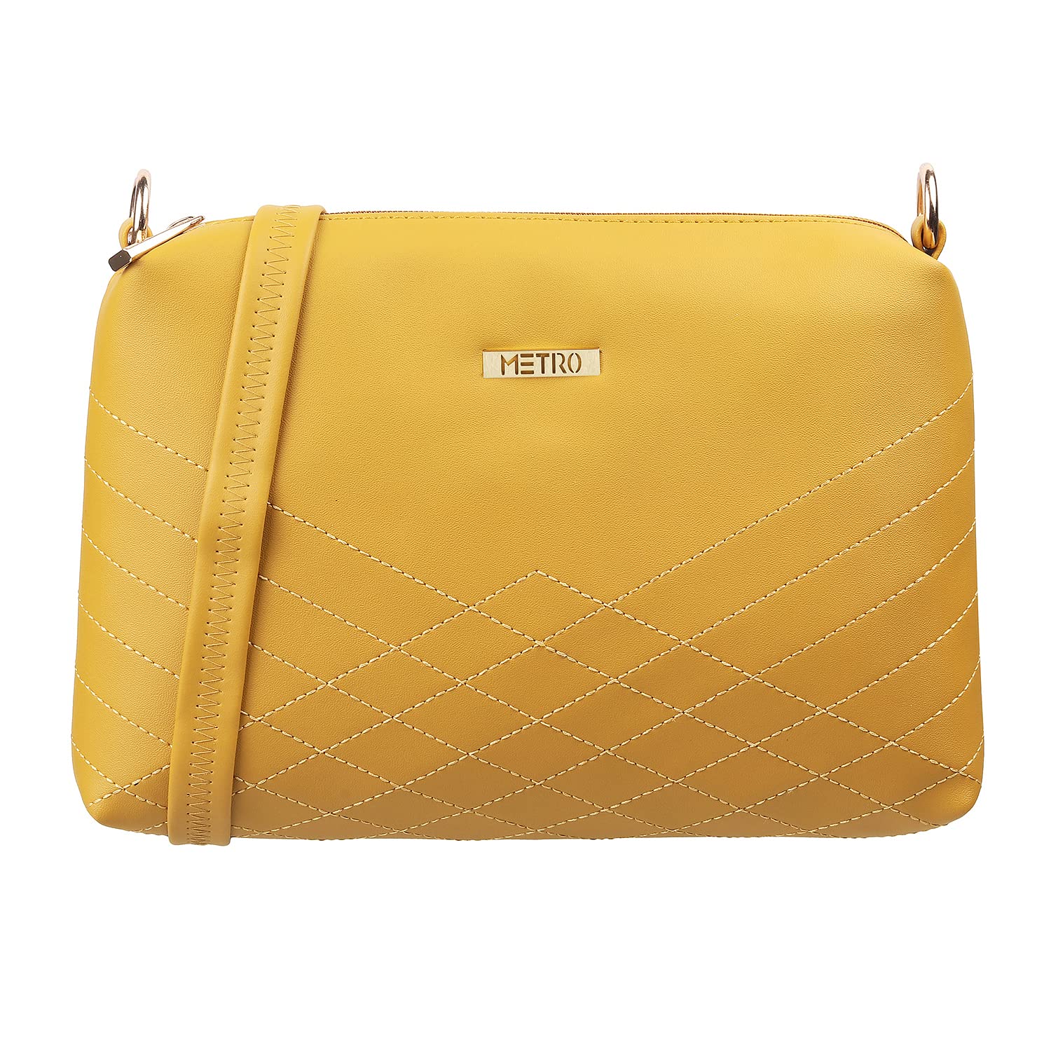Metro Womens Synthetic Yellow Zip Top Sling (One Size) (B09W1B673C) Amazon Price History, Amazon Price Tracker