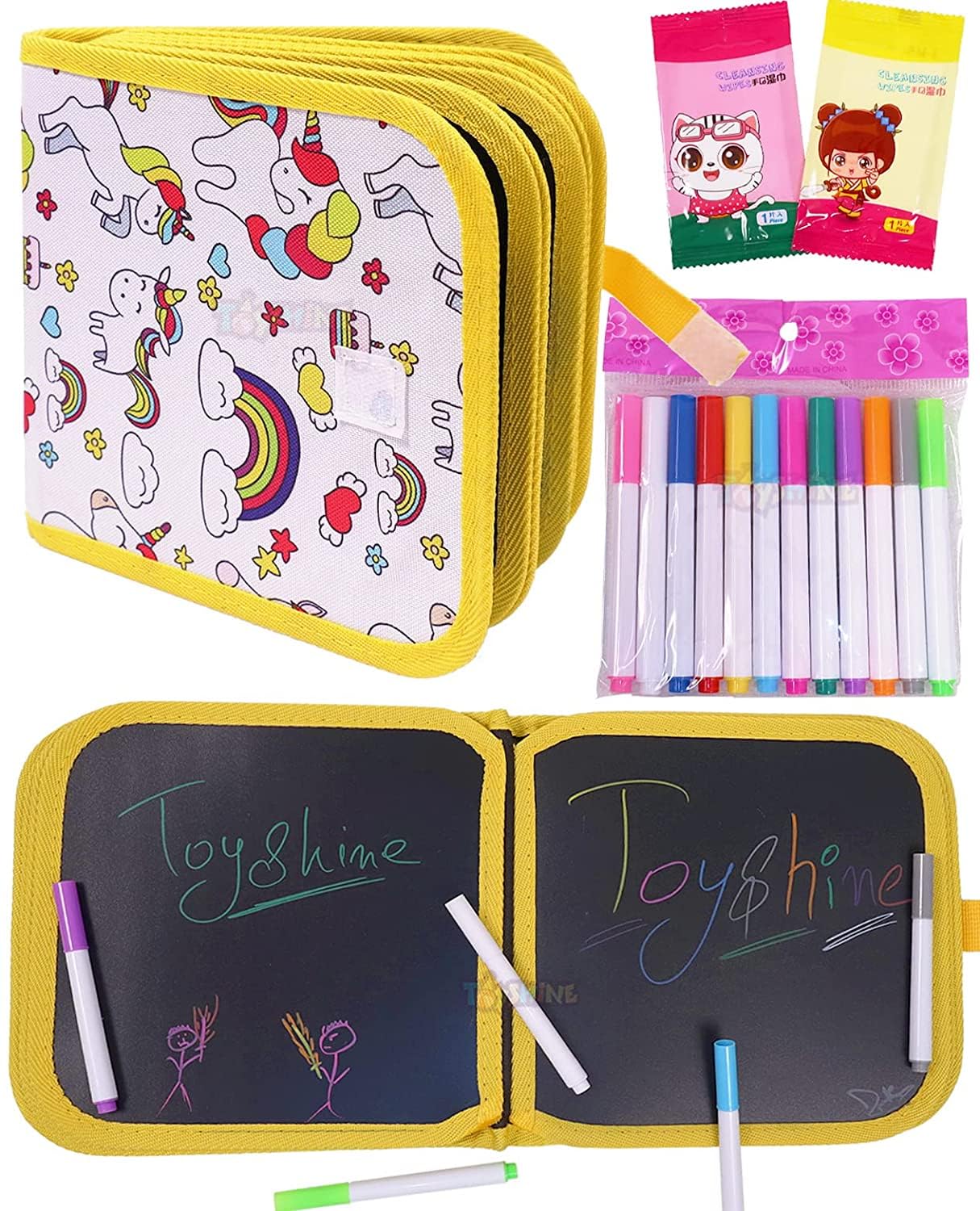 Toyshine Wipe and Clean Doodle Magic Drawing Book with 14 Pages, 12 Magic Colors and 2 Wipes - Unicorn (B09NFQ484C) Amazon Price History, Amazon Price Tracker