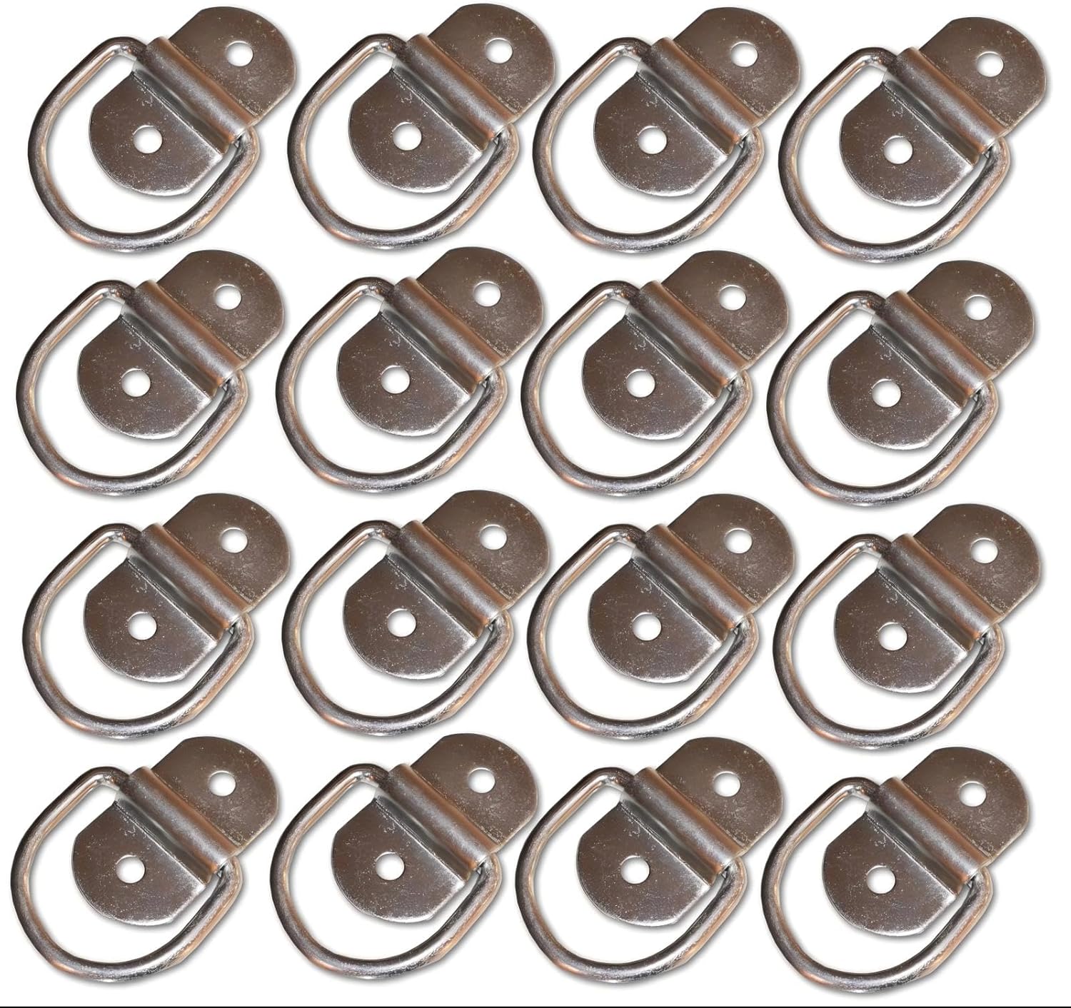 16pack SR10-3/16" D Ring Rope Tie Down 1000# Rated Trailer ATV Snowmobile - for Brophy SR10-LOTOF16 - Trailer D Ring