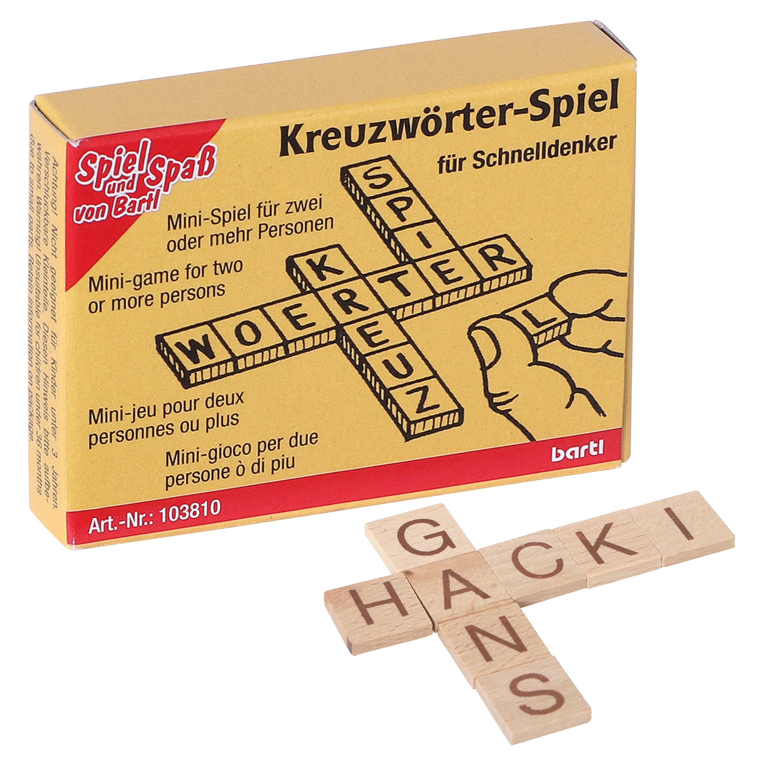Bartl 103810 Mini-Spiel Kreuzwörter-Spiel