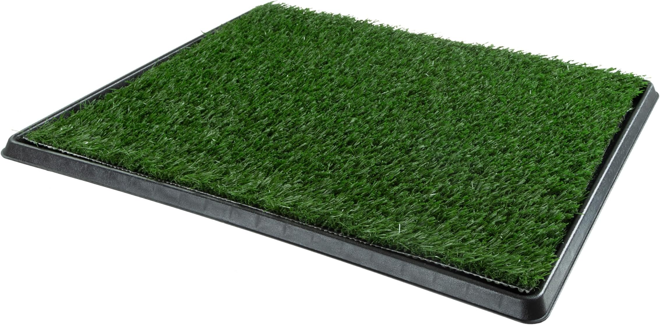 PETMAKER Artificial Grass Puppy Pee Pad for Dogs and Small Pets - 20x25 Reusable 4-Layer Training Potty Pad with Tray - Dog Housebreaking Supplies by