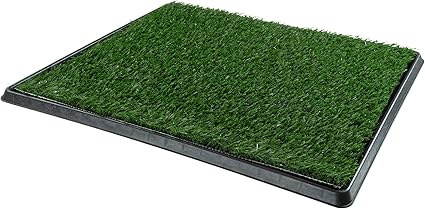 Artificial Grass Puppy Pee Pad for Dogs and Small Pets - 20x30 Reusable 4-Layer Training Potty Pad with Tray - Dog House and Pet Supplies by PETMAKER