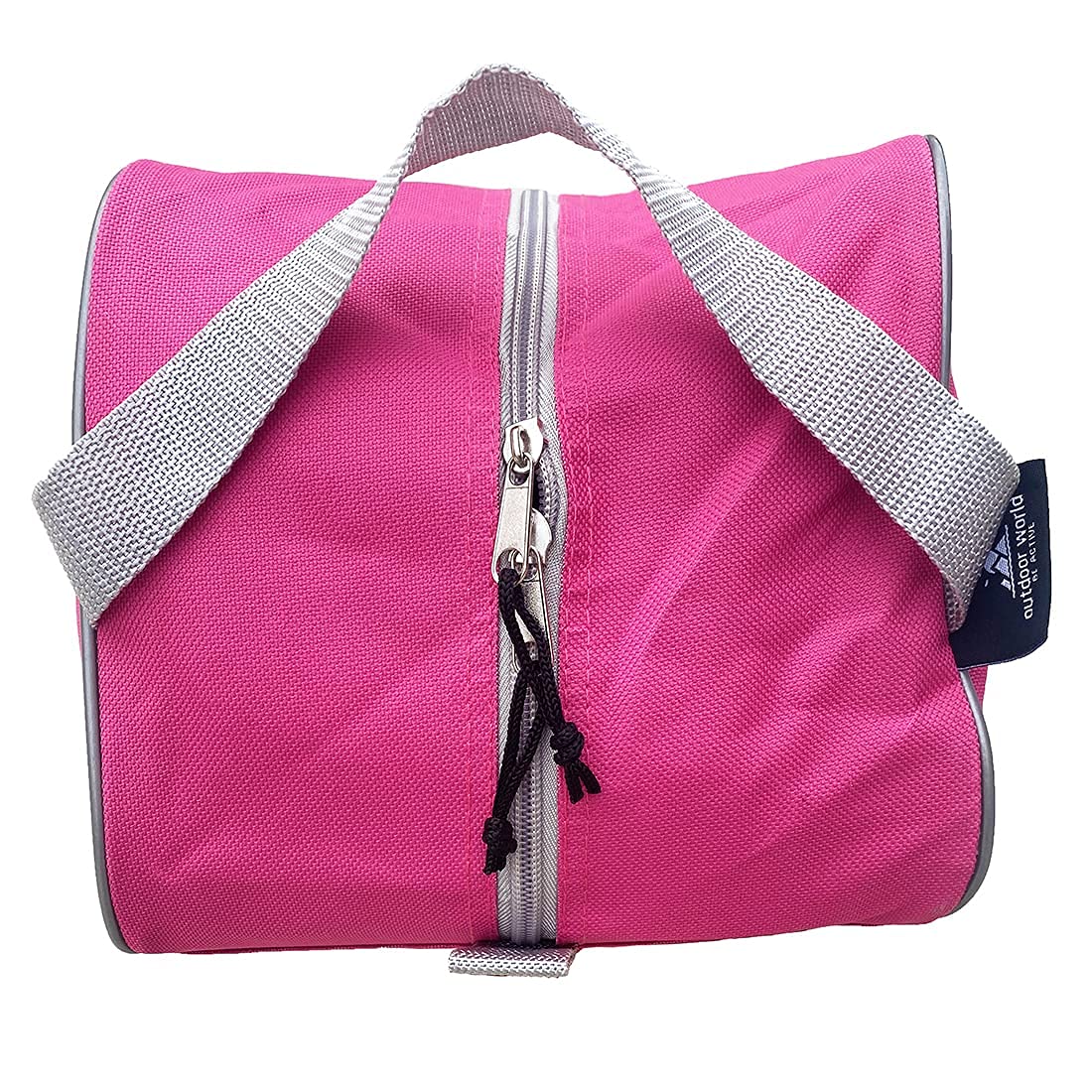 Outdoor World Borsa per Scarponi Premium - Ampia Apertura con Zip Resistente all'Acqua Unisex - Borsa per Scarpe da Trekking,Camminata, Calcio, Rugby, Golf Scarpe da Ginnastica - Uomo, Donna (Rosa)