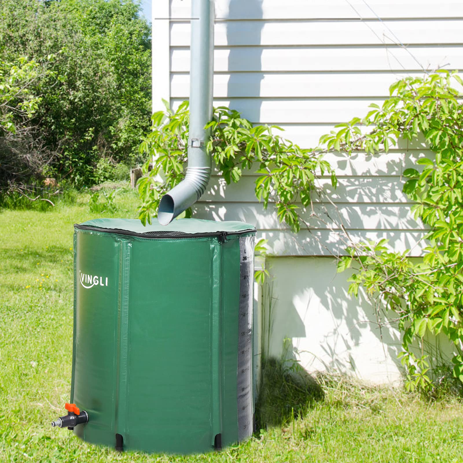 VINGLI Upgraded Rain Barrel, Collapsible Water Tank Storage Container