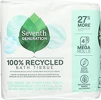SEVENTH GENERATION Bath Tissue 4 Roll 320 Sheet, 320 CT
