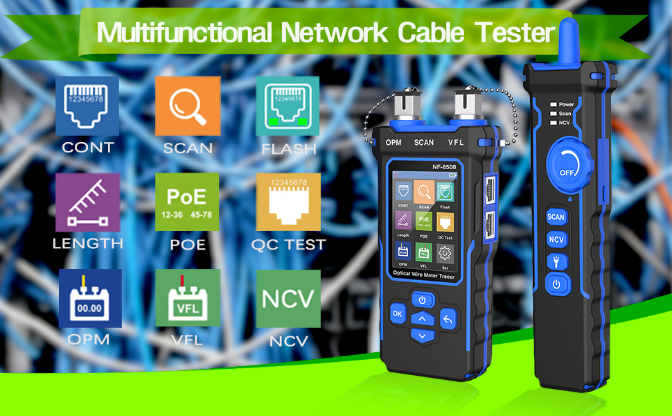 NF8508 Network Cable Tester with Optical Power Meter