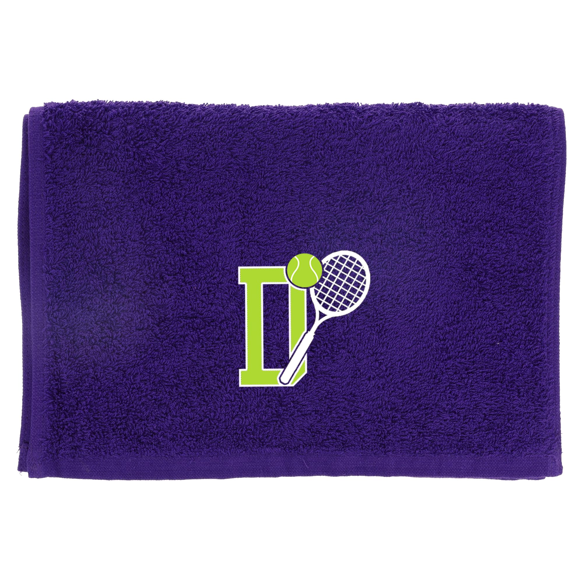 Always Looking Good Tennis Towel with Monogrammed Embroidery Initial Gift for Men & Women, Training Accessory Gift, Gym Towel Present for Tennis Players Birthday, Retirement, Christmas - Purple, D