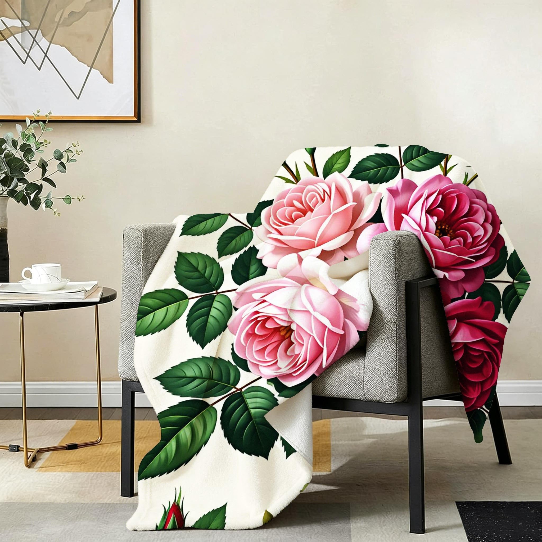 Leggera Durevole Coperta Pile Peonia Rossa 240x260, ZQ2814
