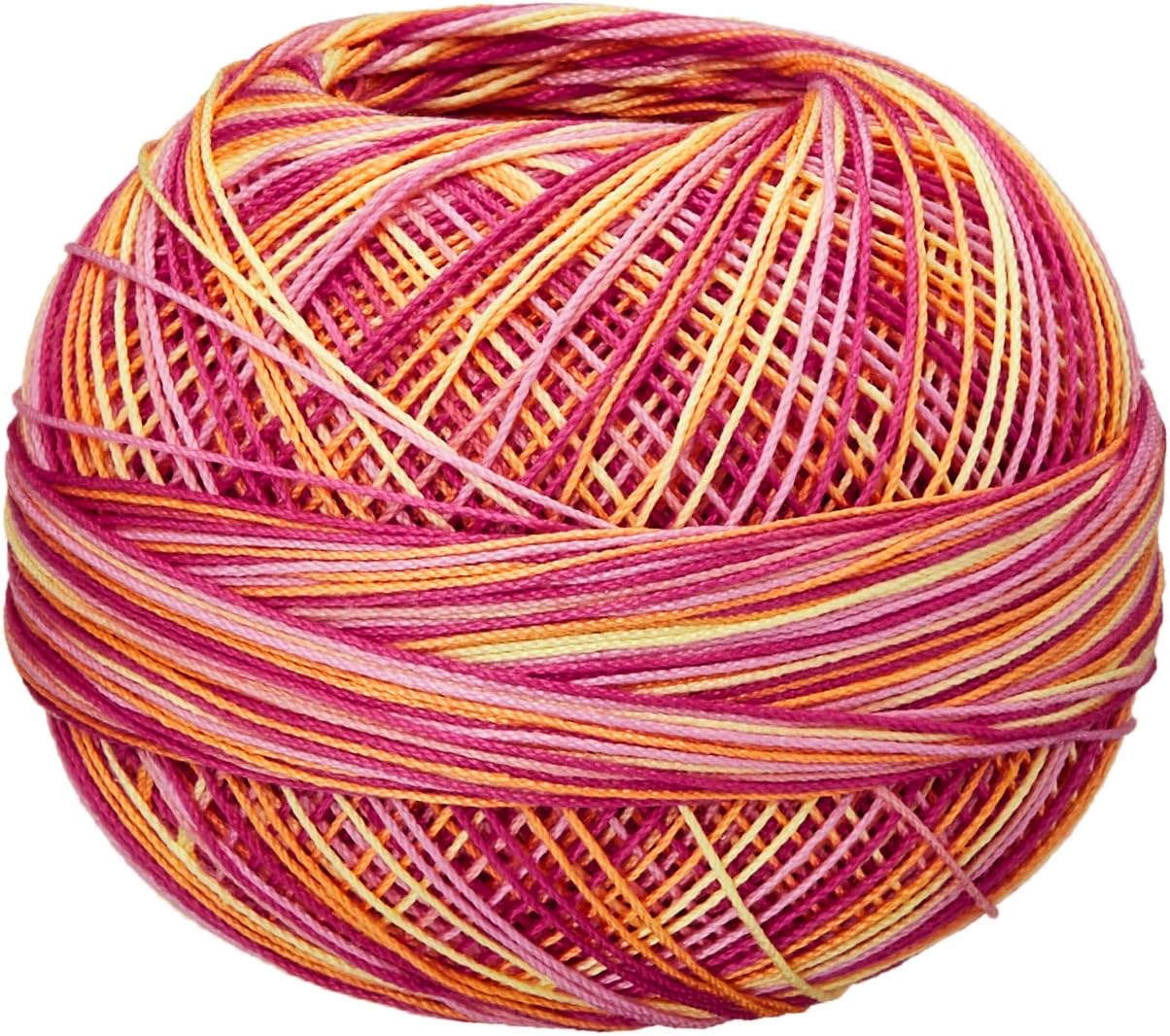 Handy Hands Lizbeth Egyptian Cotton Crochet, Tatting, Knitting Thread Lace Size 20 (25 Grams 210 Yards) – HH20132, Tropical Punch