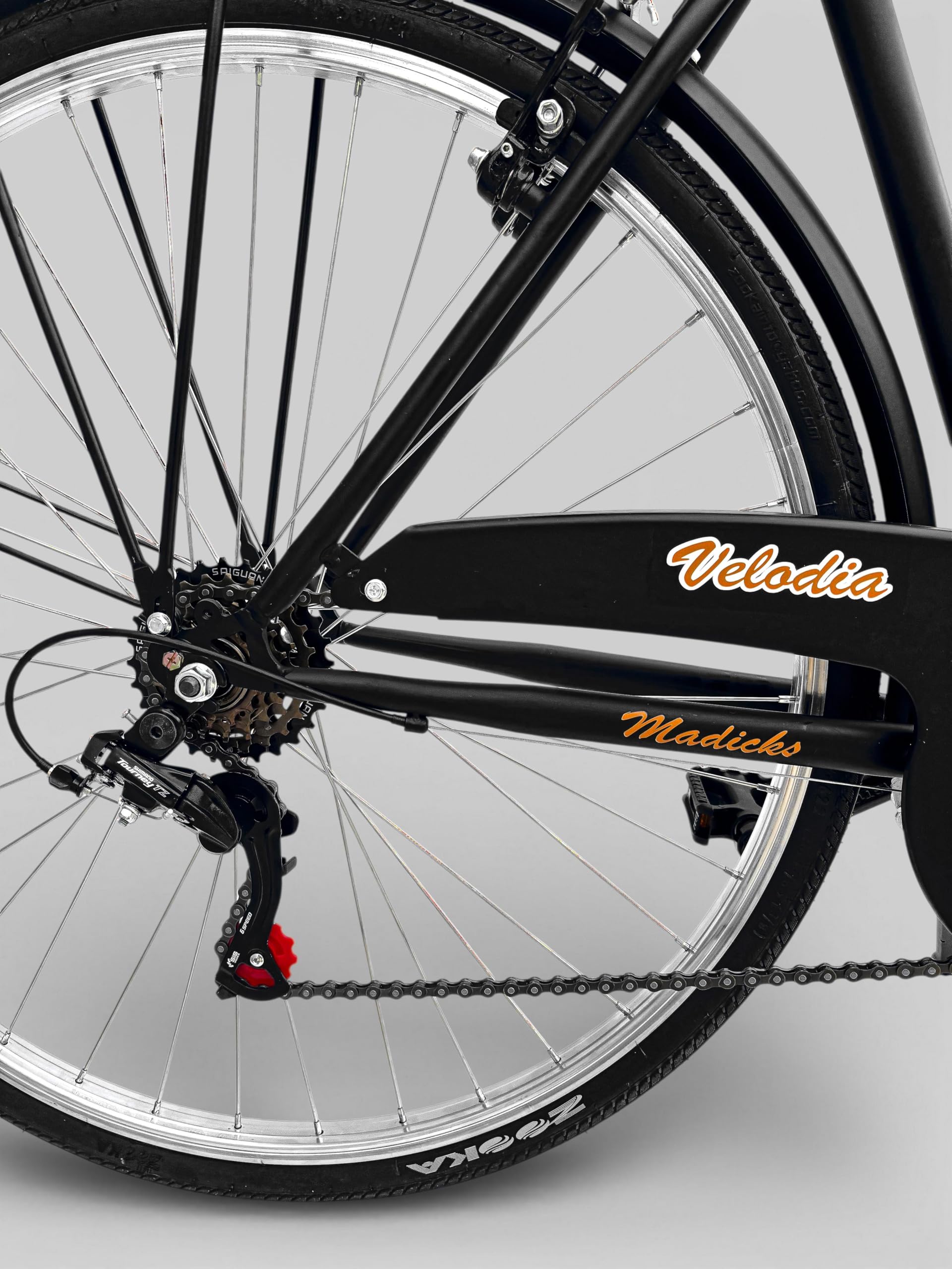Bicicletta Uomo 28" Passeggio Nero Vintage Velodia · Bici da Città con Cambio Shimano · Comoda e Robusta · Perfetta per Spostamenti Quotidiani e Tempo Libero · Stile Retrò Elegante