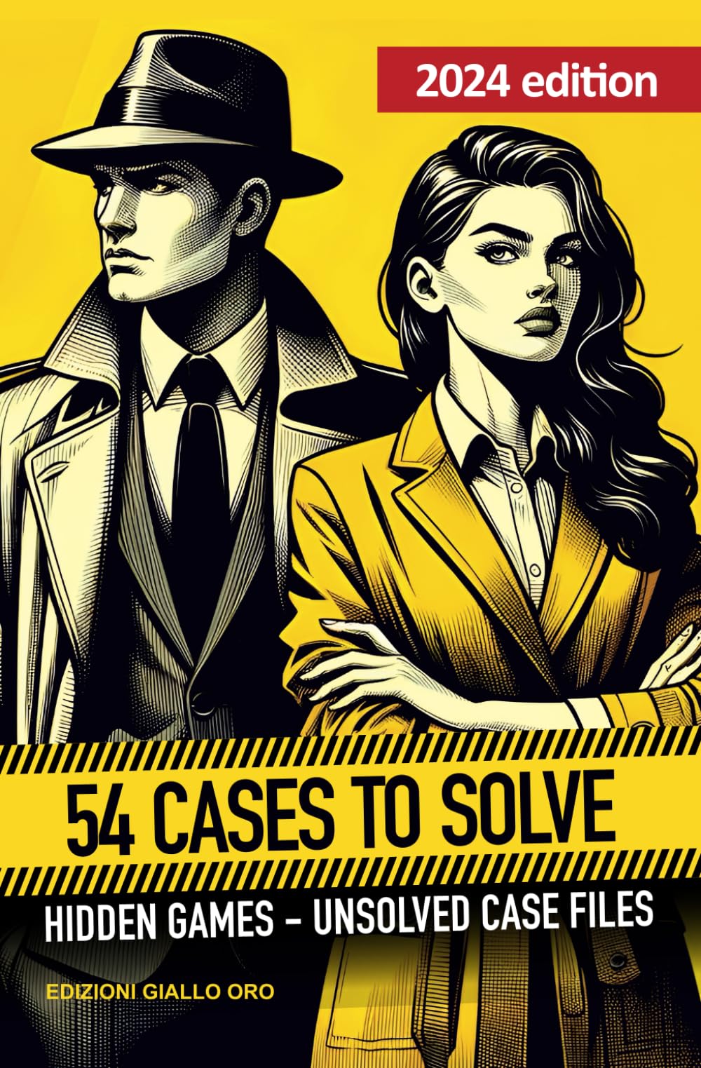 54 cases to solve, Hidden Games and Unsolved Case Files: Puzzle book for mystery lovers, use your deductive reasoning and solve crime and mysteries