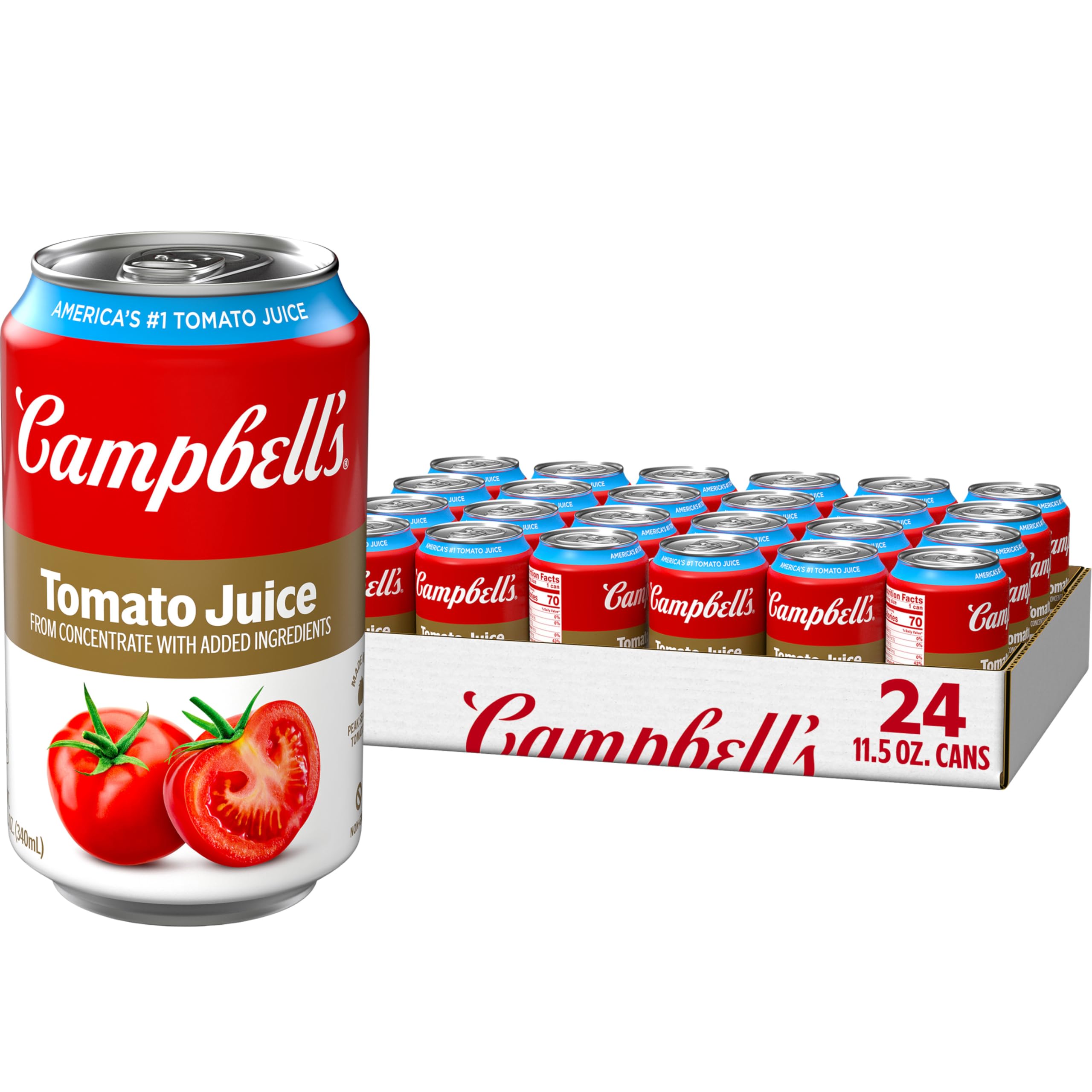 Amazon.com : Campbell's 100% Tomato Juice, 11.5 fl oz Can (24 Pack