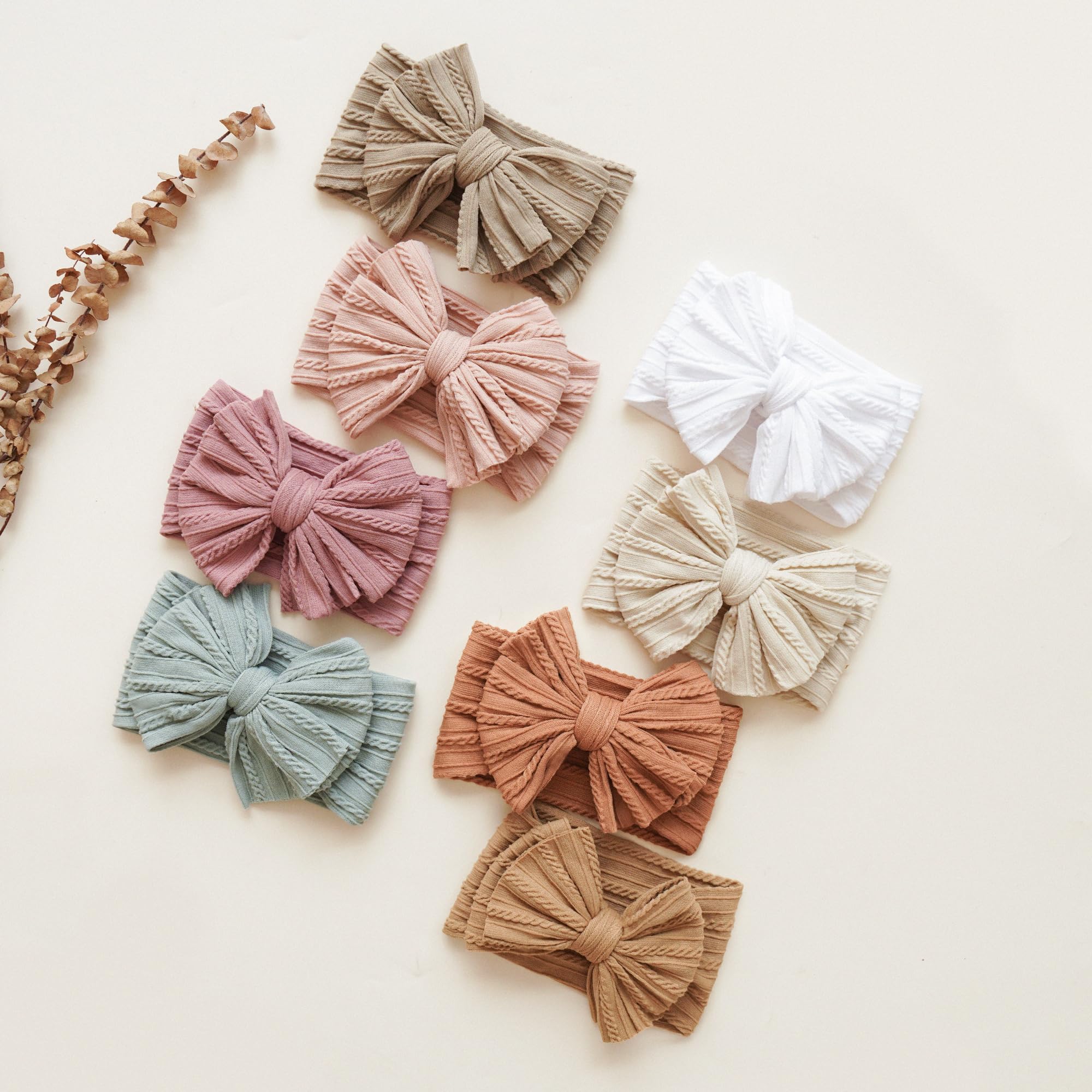 Baby Girl Headband, Red Velvet Bow Headband, Baby Bow Headbands - View #7