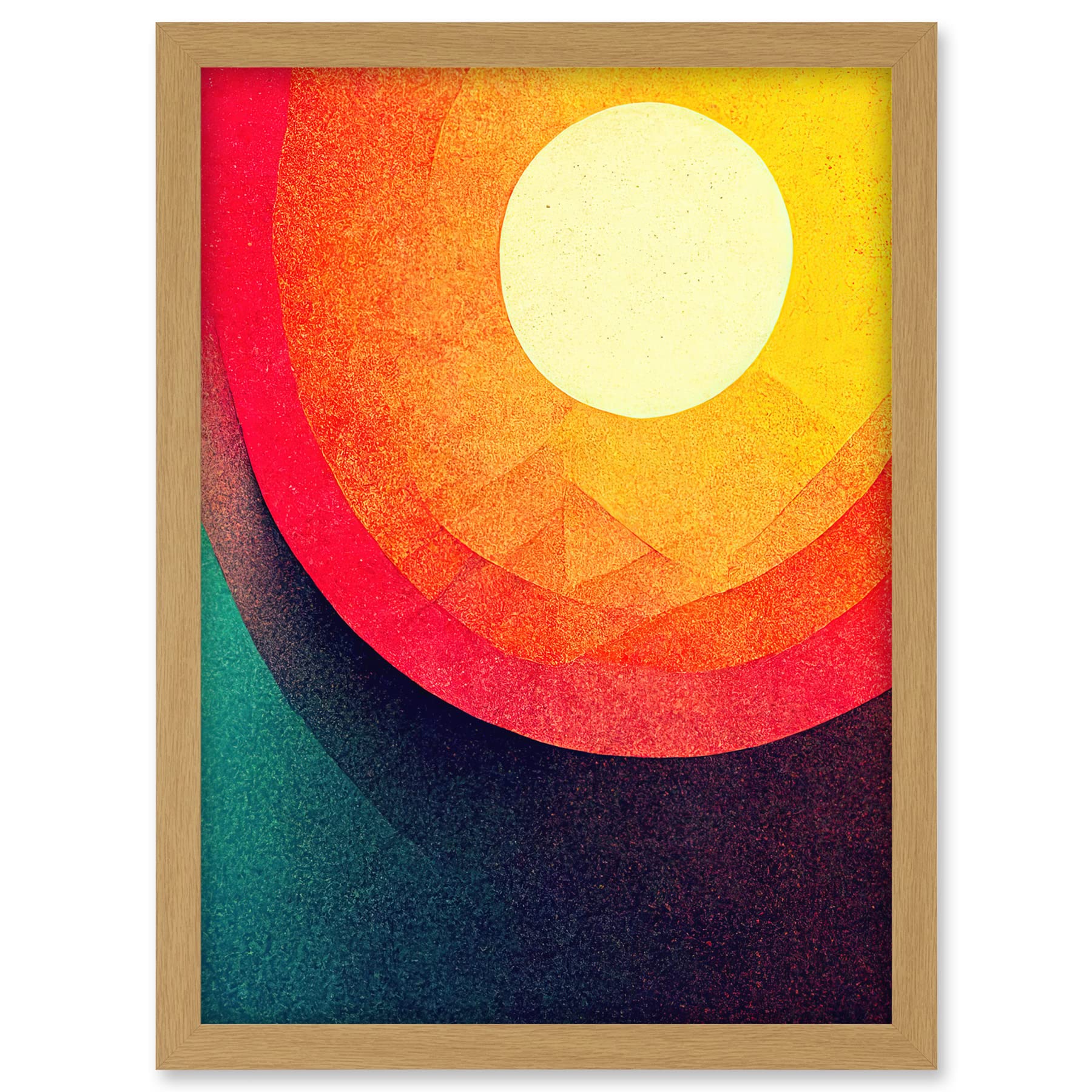 Doppelganger33 LTD The Relentless Sun Abstract Artwork Framed A3 Wall Art Print