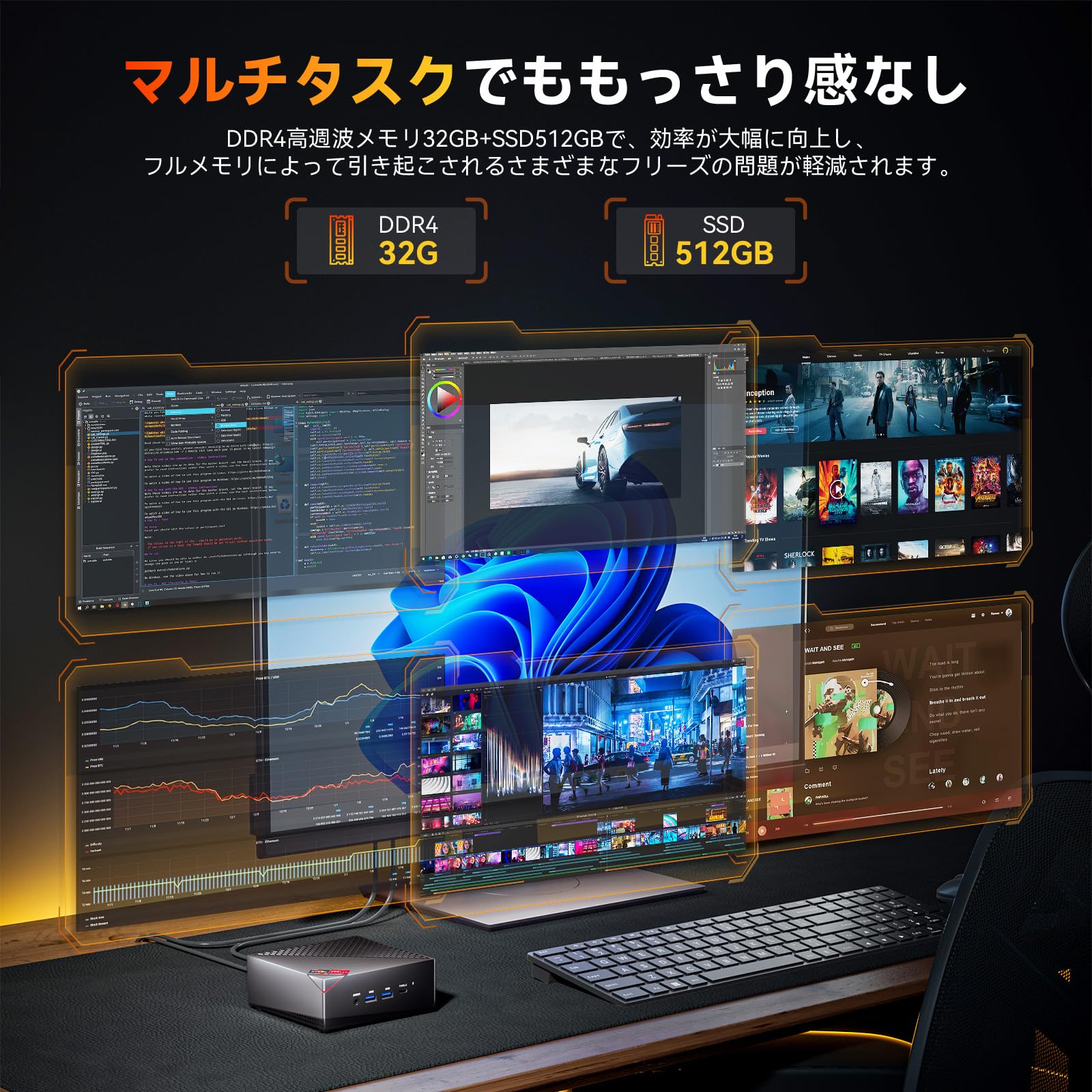 Amazon.co.jp: Ryzen7 5800u Mini PC Gaming PC (2023 New Edition