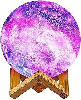 Moon Lamp Galaxy Lamp 5.9 inch 16 Colors LED 3D Moon Light, Remote & Touch Control Lava Lamp Moon Night Light Gifts for Girls Boys Kids Women Birthday