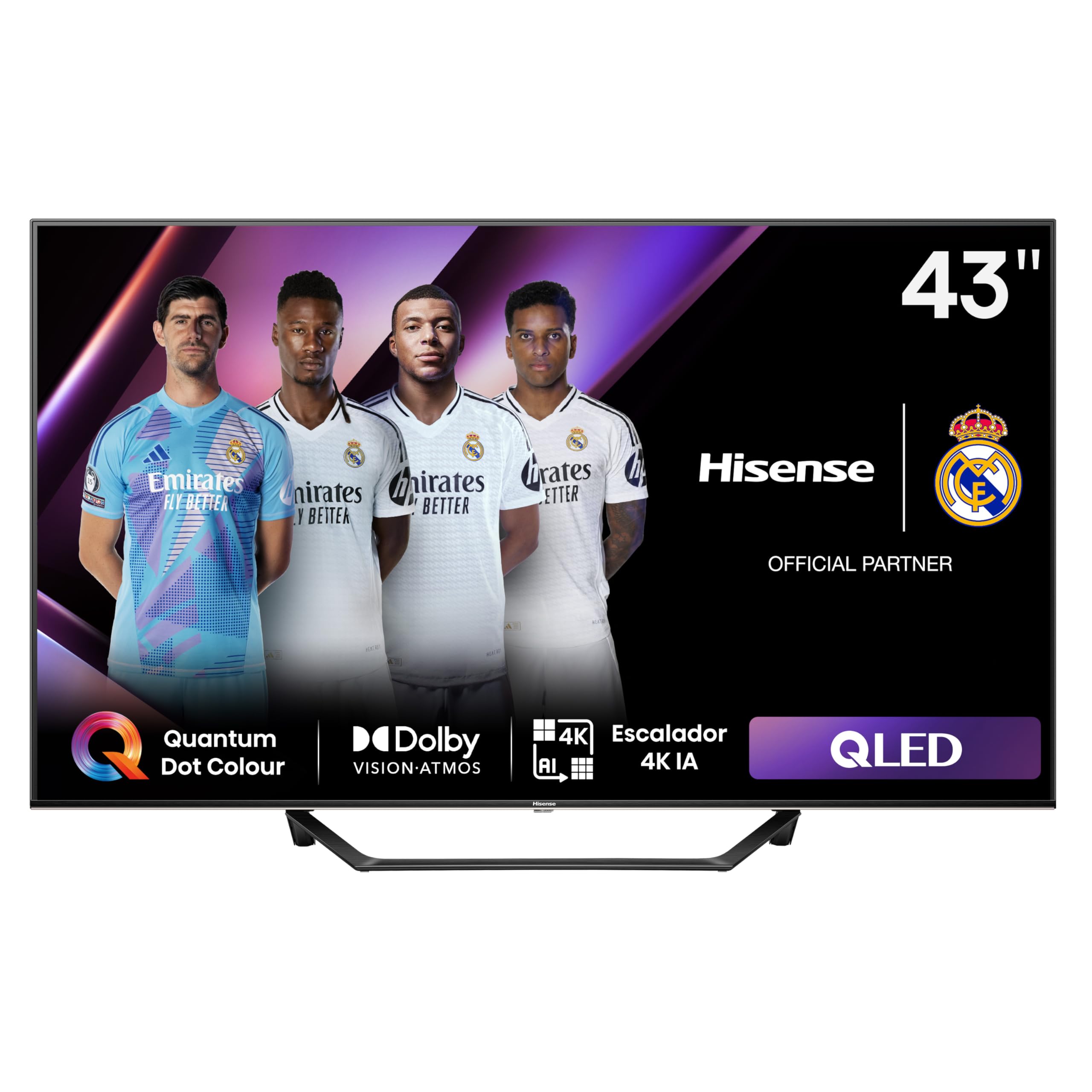Hisense 43A7NQ - QLED Smart TV, 43 Pulgadas, con Quantum Dot Colour, 60Hz VRR 120 fps, Dolby Vision, Bluetooth&HDMI, Compartir en el televisor, Alexa Built-​in (Nuevo 2024)