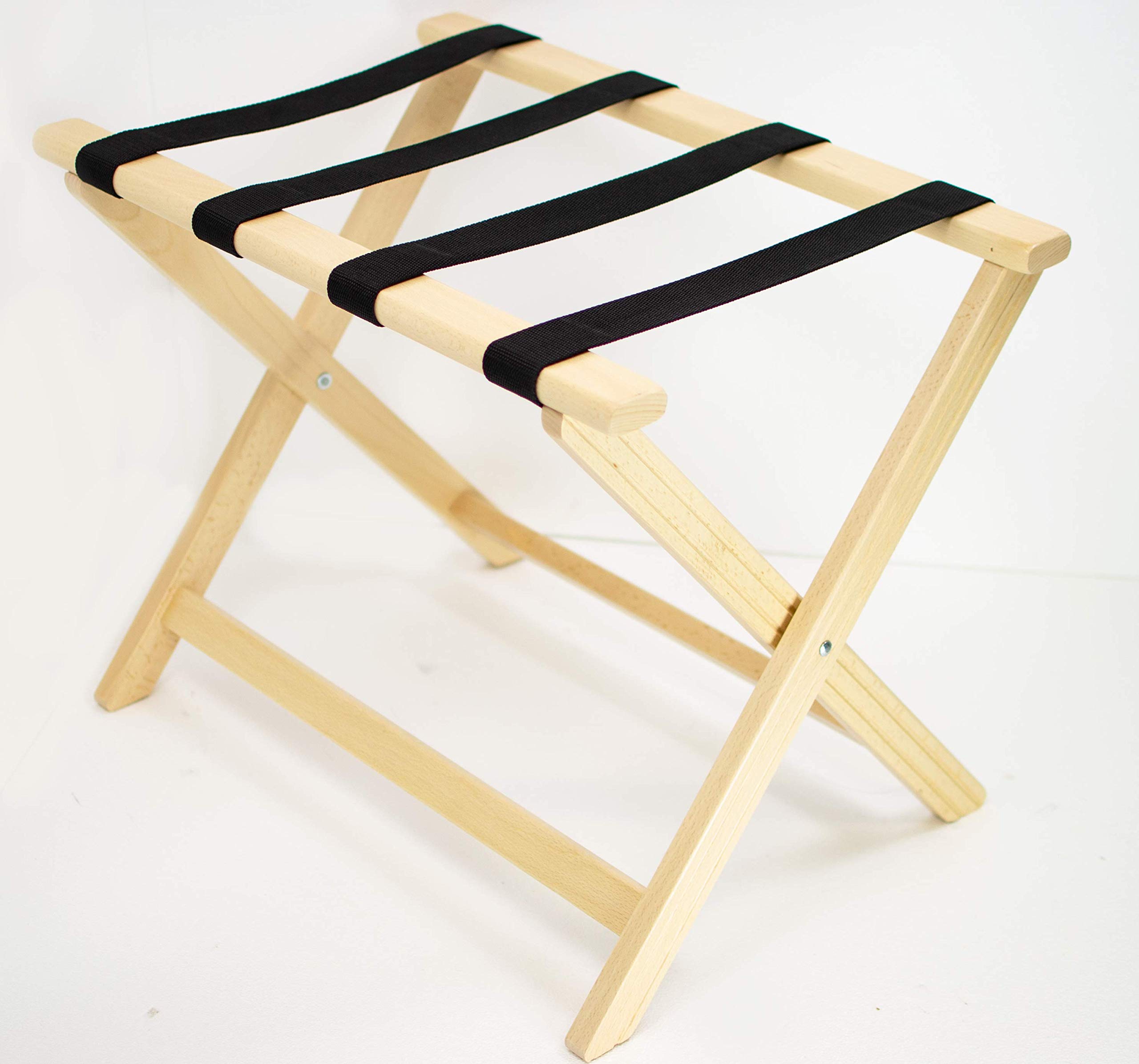 ZStyle Porta valigie Naturale portavaligia reggivaligie Legno Camera Letto arredo Design faggio B&B albergo Hotel