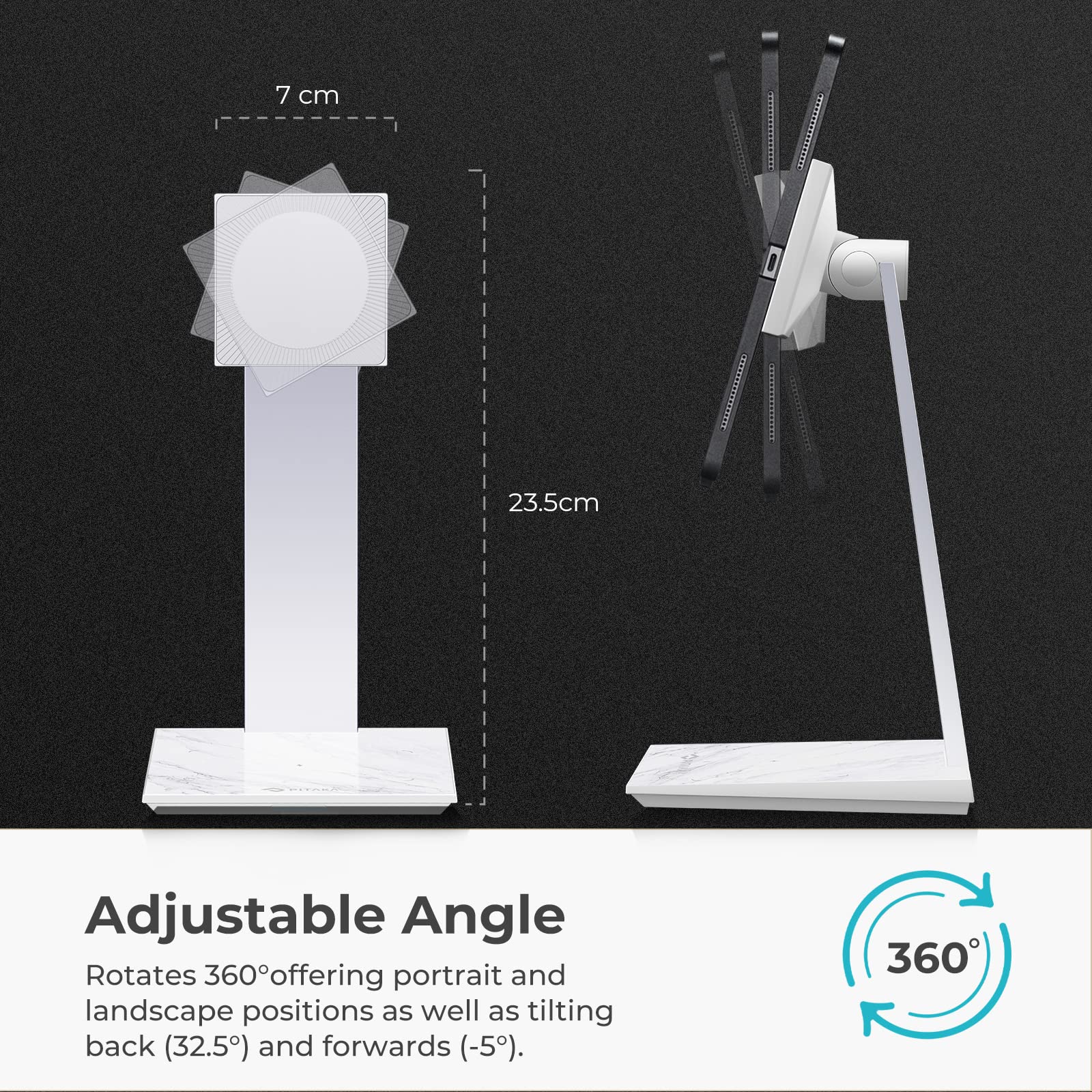 PITAKA Magnetic iPad Stand [MagEZ] Adjustable iPad and