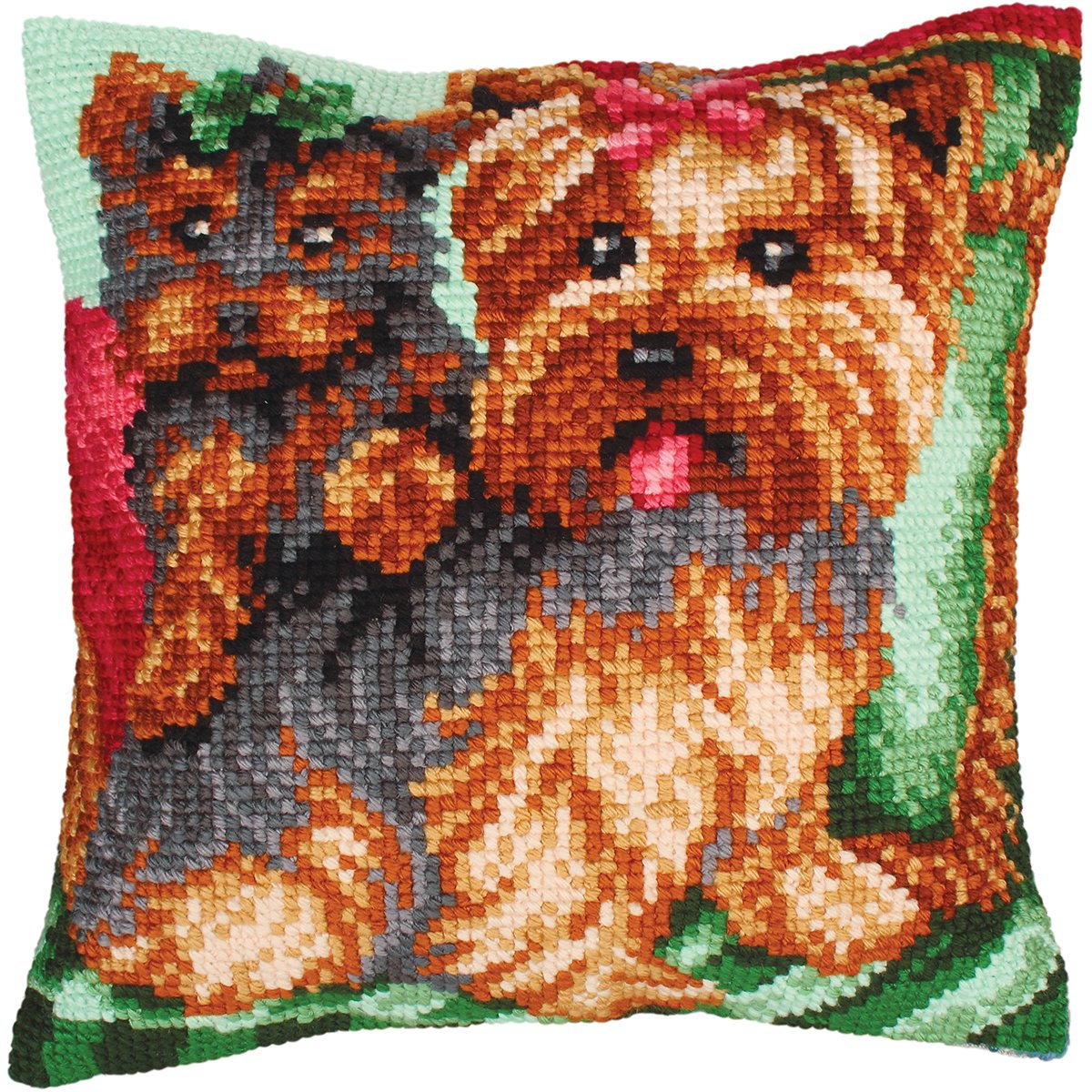 RTO Dogs On The Armchair Collection D'Art Stamped Needlepoint Cushion Kit, 40 x 40cm