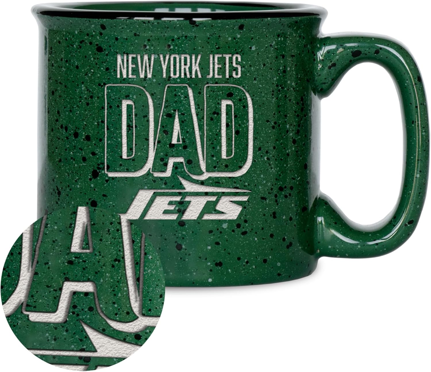 Rico Industries NFL Football Dad 12oz Laser Engraved Campfire Mug