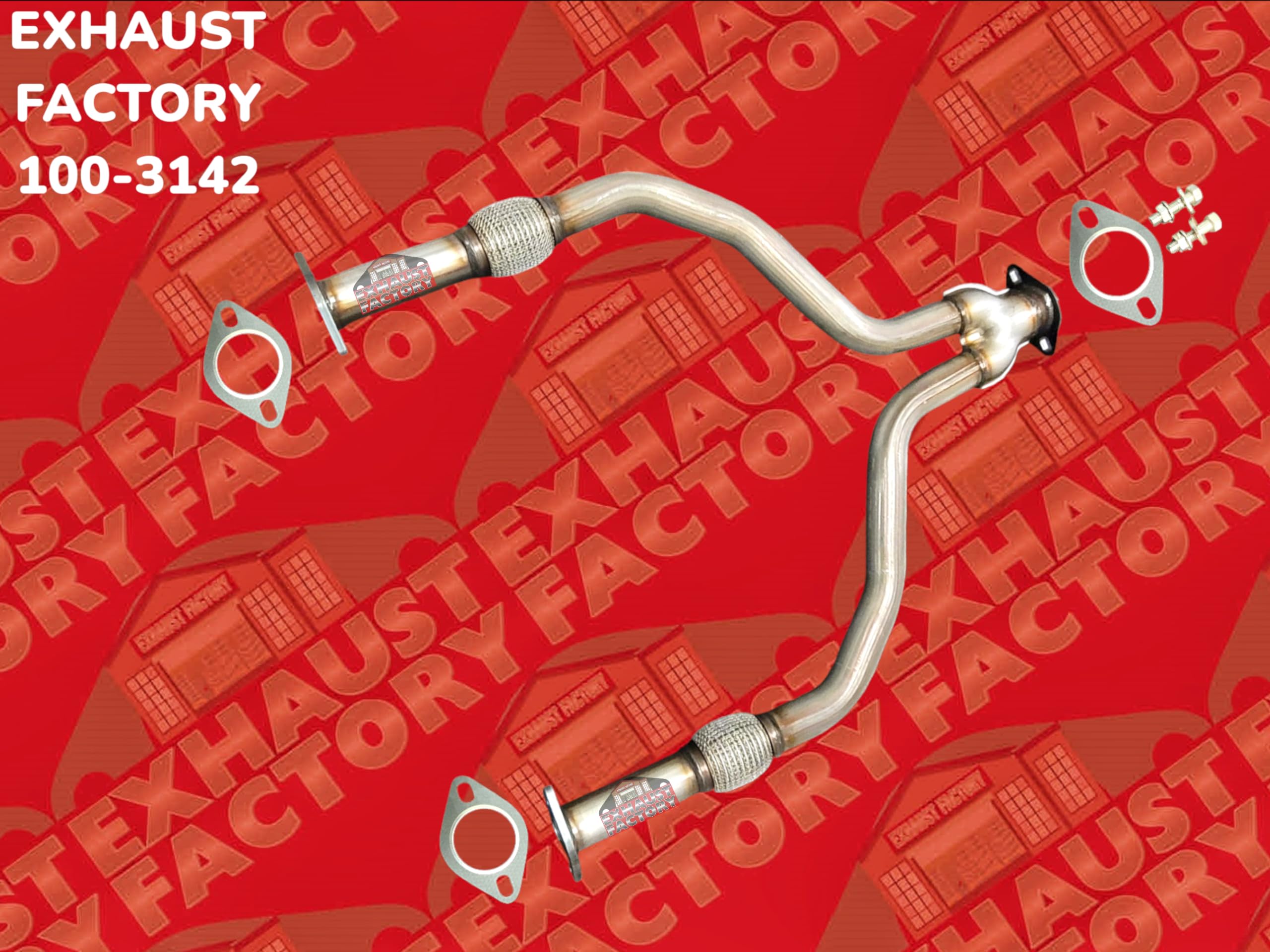100-3142 STAINLESS STEEL FRONT EXHAUST FLEX Y PIPE FITS 2007